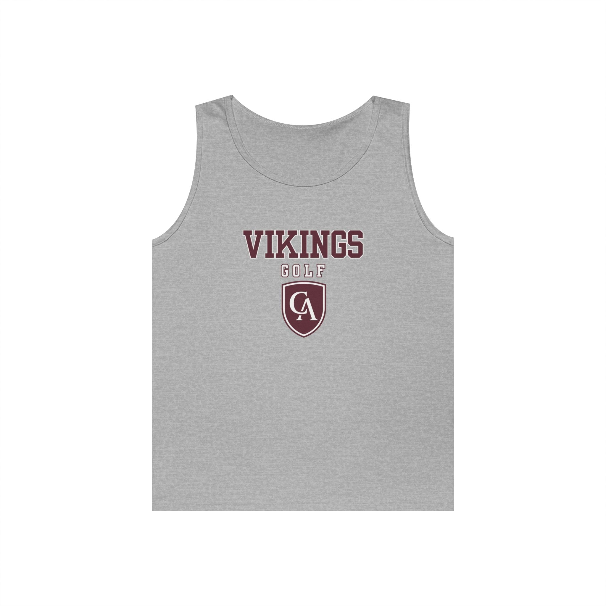 Adult Unisex Columbus Academy Vikings Golf Graphic Gildan Heavy Blend Cotton Tank
