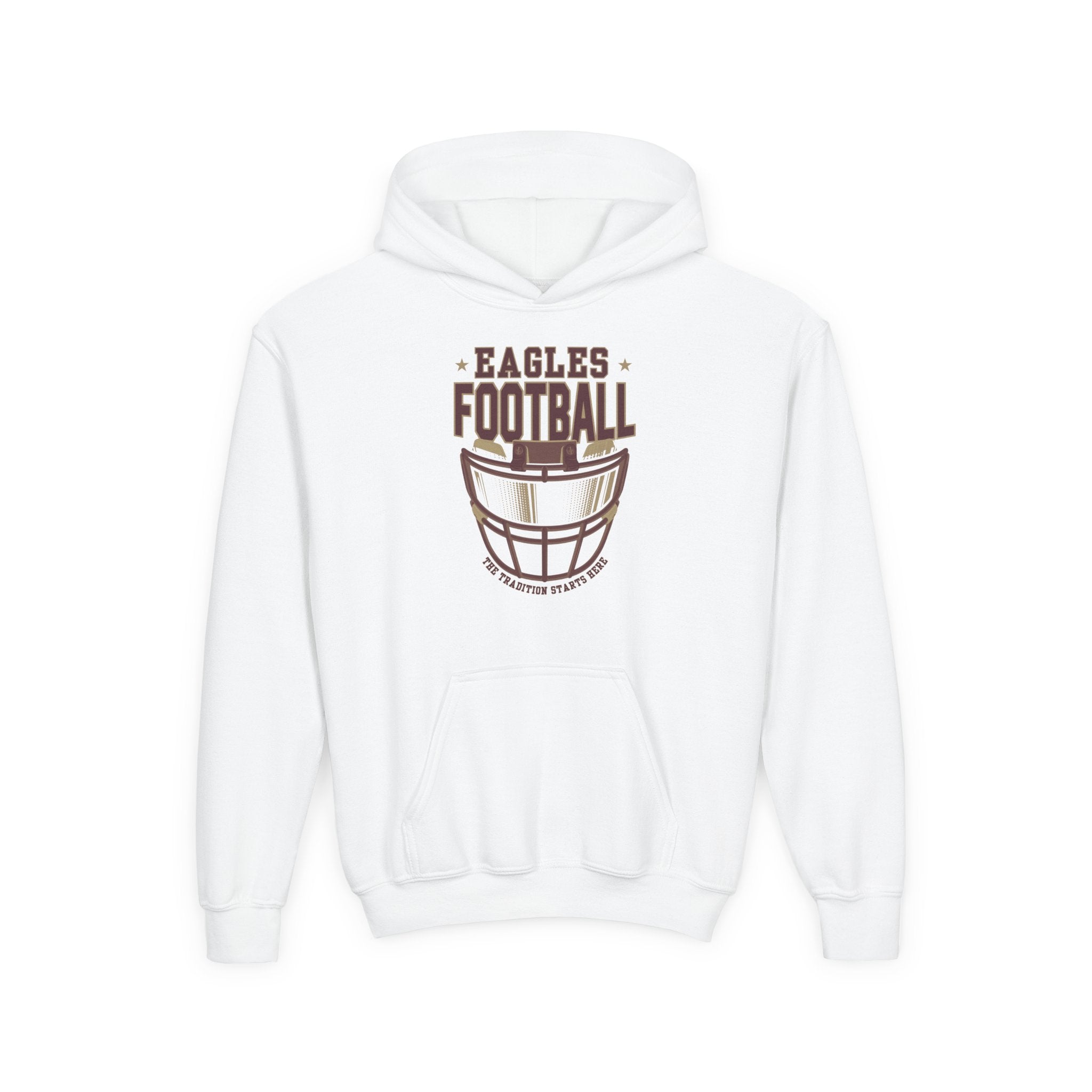 Youth Eagles Maroon Hype Helmet Graphic Hoodie