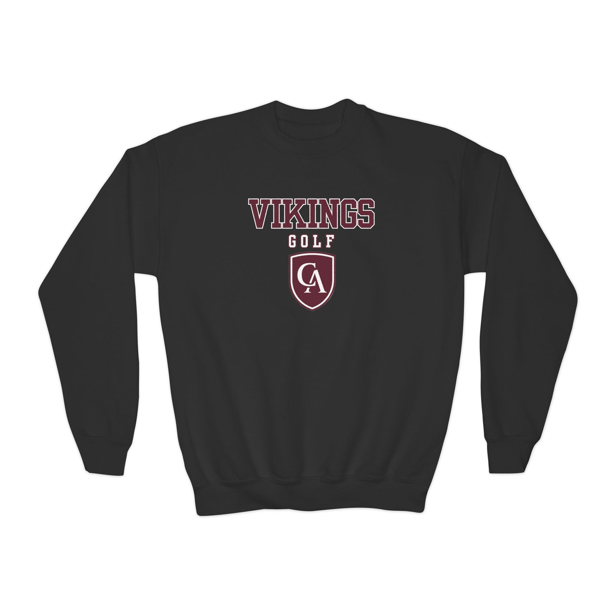 Youth Columbus Academy Vikings Golf Graphic Gildan Heavy Blend Sweatshirt