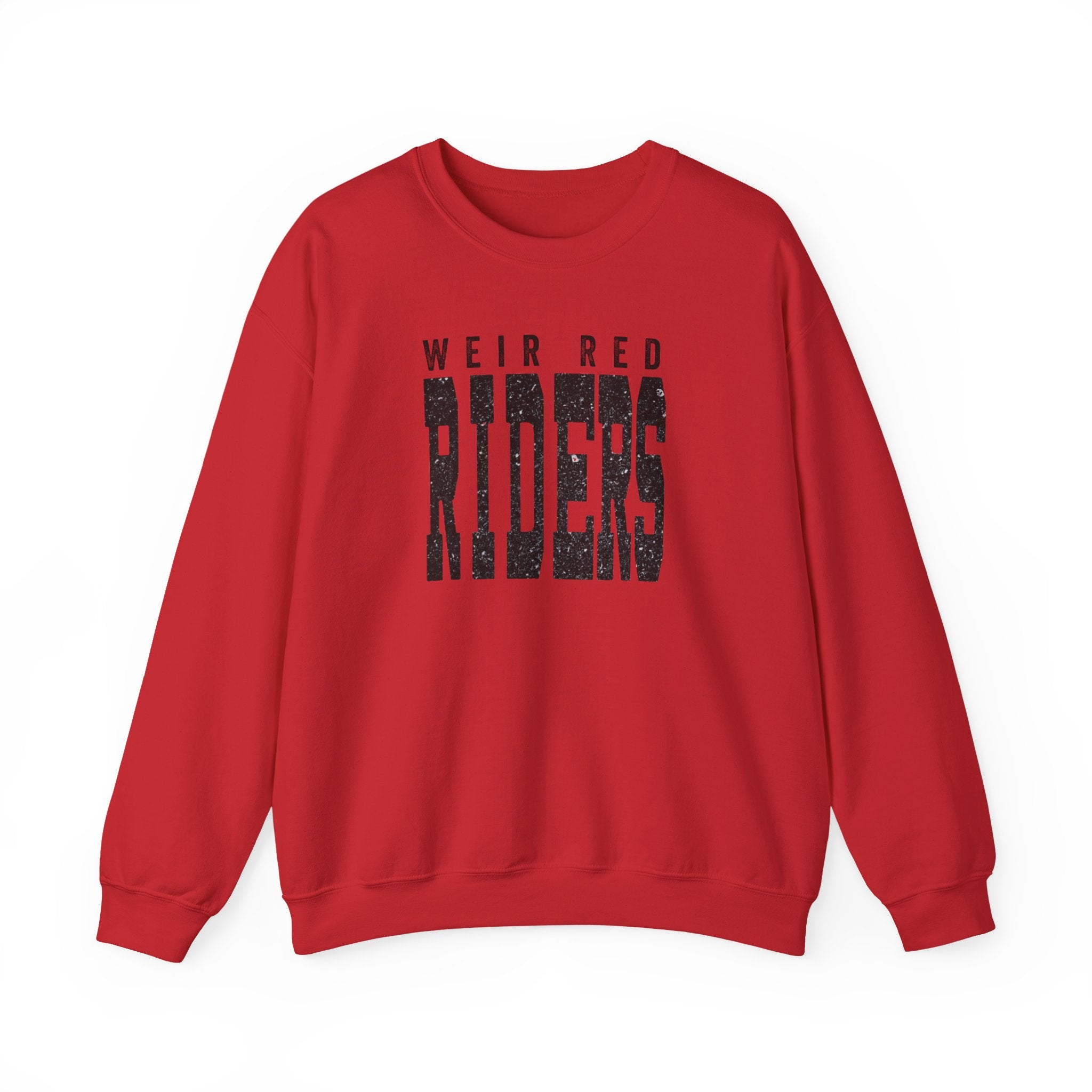 Adult Unisex Weir Red Riders Distressed Enlarged Graphic Sweatshirt