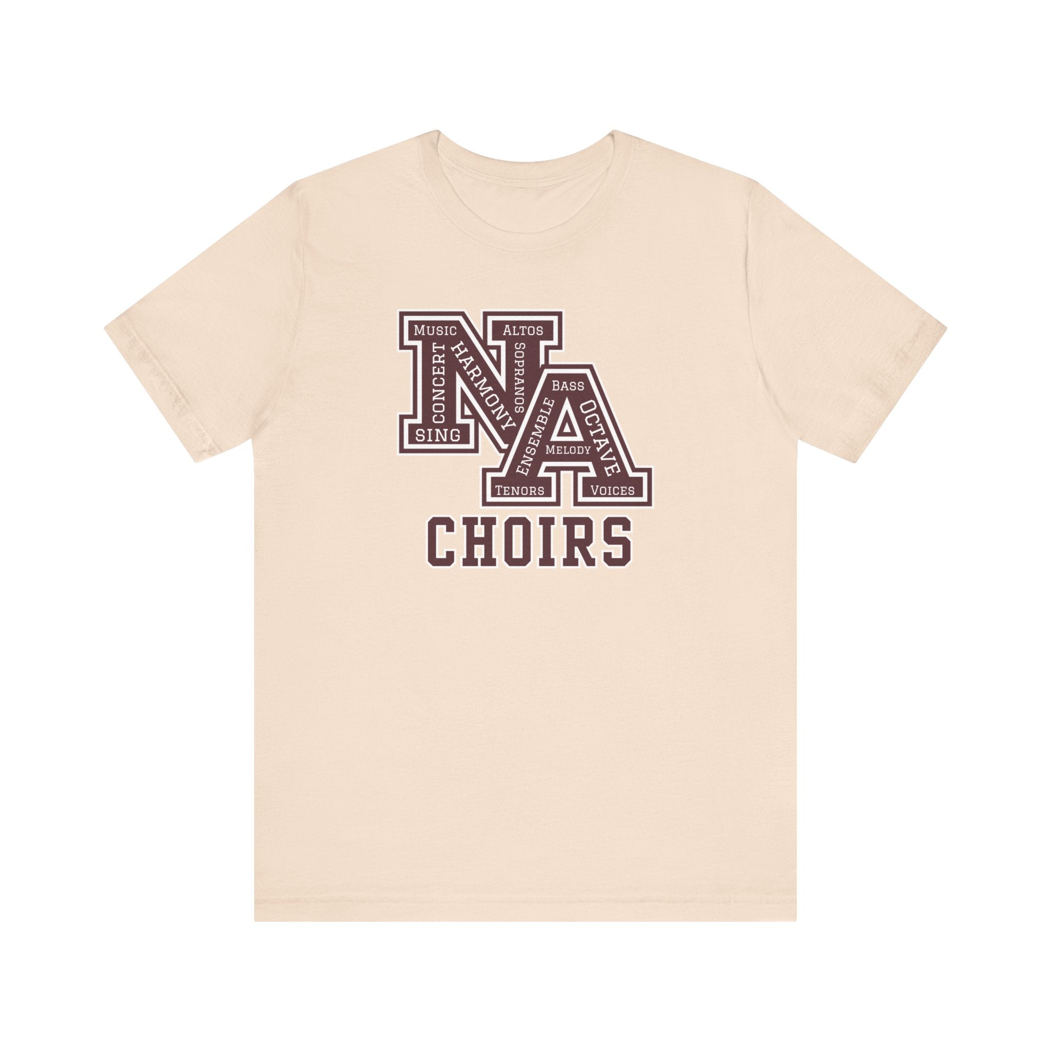 Adult Unisex Choirs Words NA Logo Graphic Short Sleeve Soft Tee