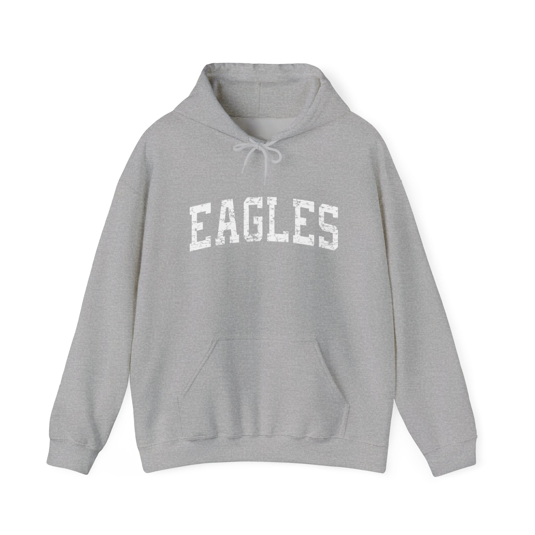 Adult Unisex Distressed White Eagles Graphic Hoodie