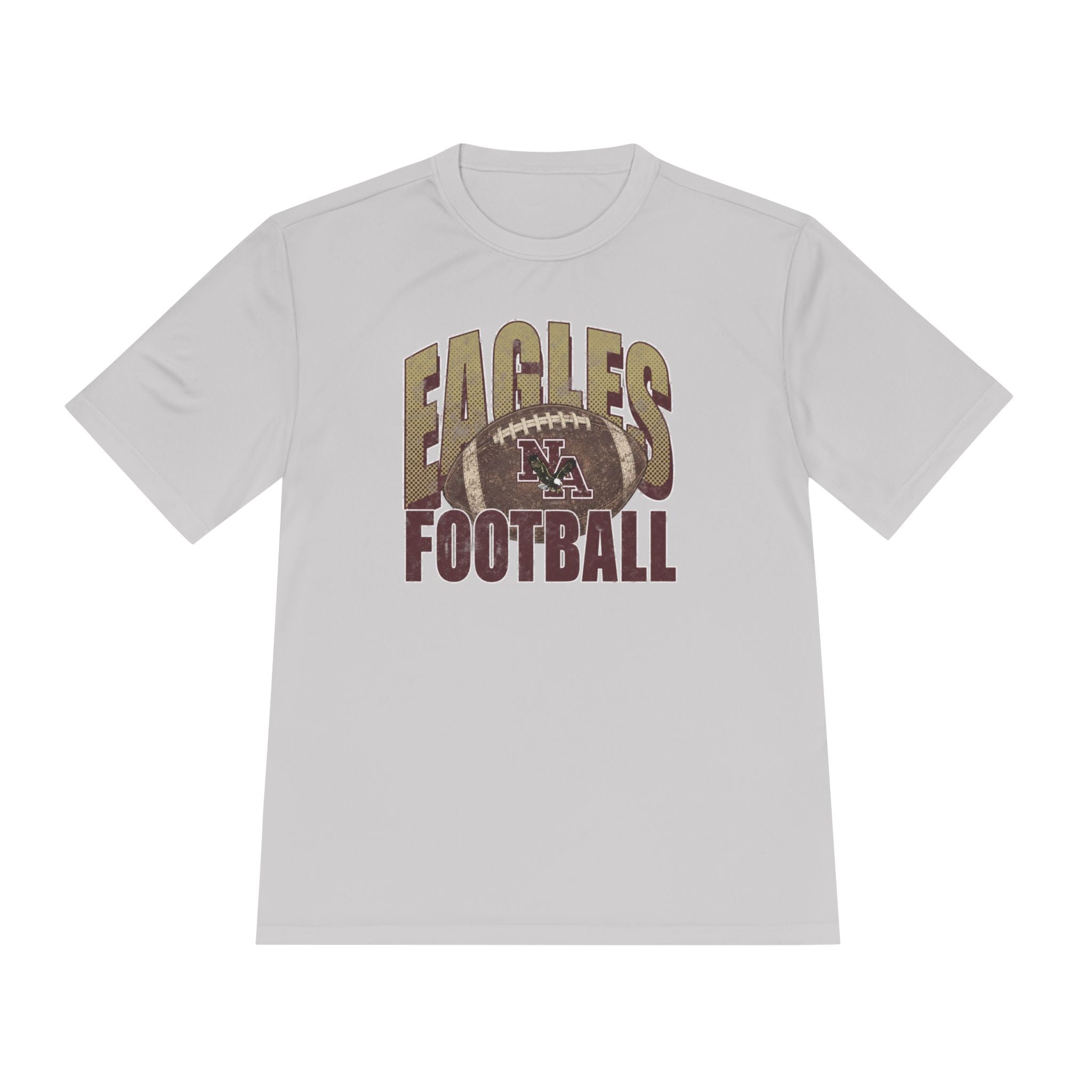 Adult Unisex New Albany First-Down Distressed Football Graphic Sport-Tek Competitor Performance Tee