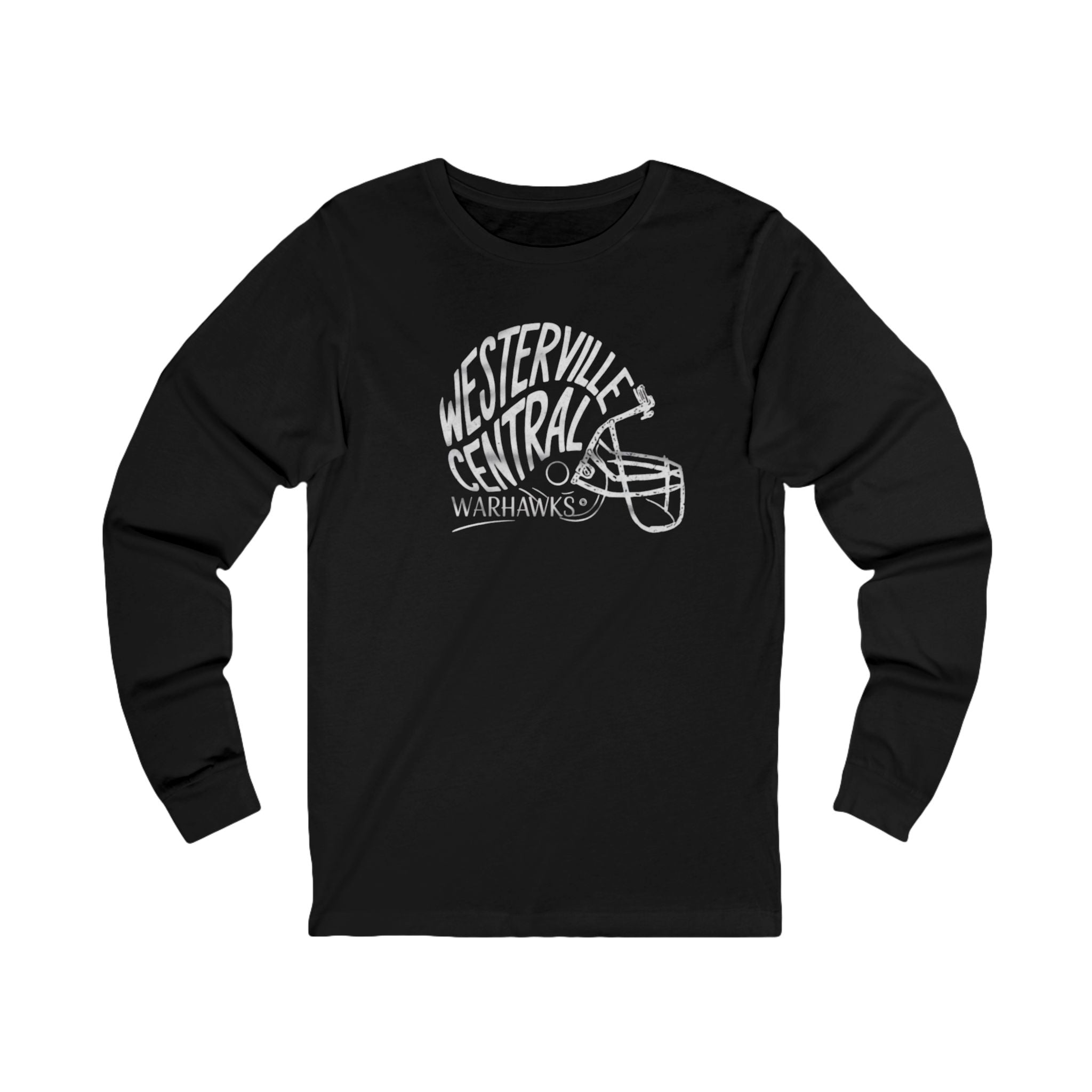 Adult Unisex Westerville Central Hustle Helmet Graphic Long Sleeve Soft Tee