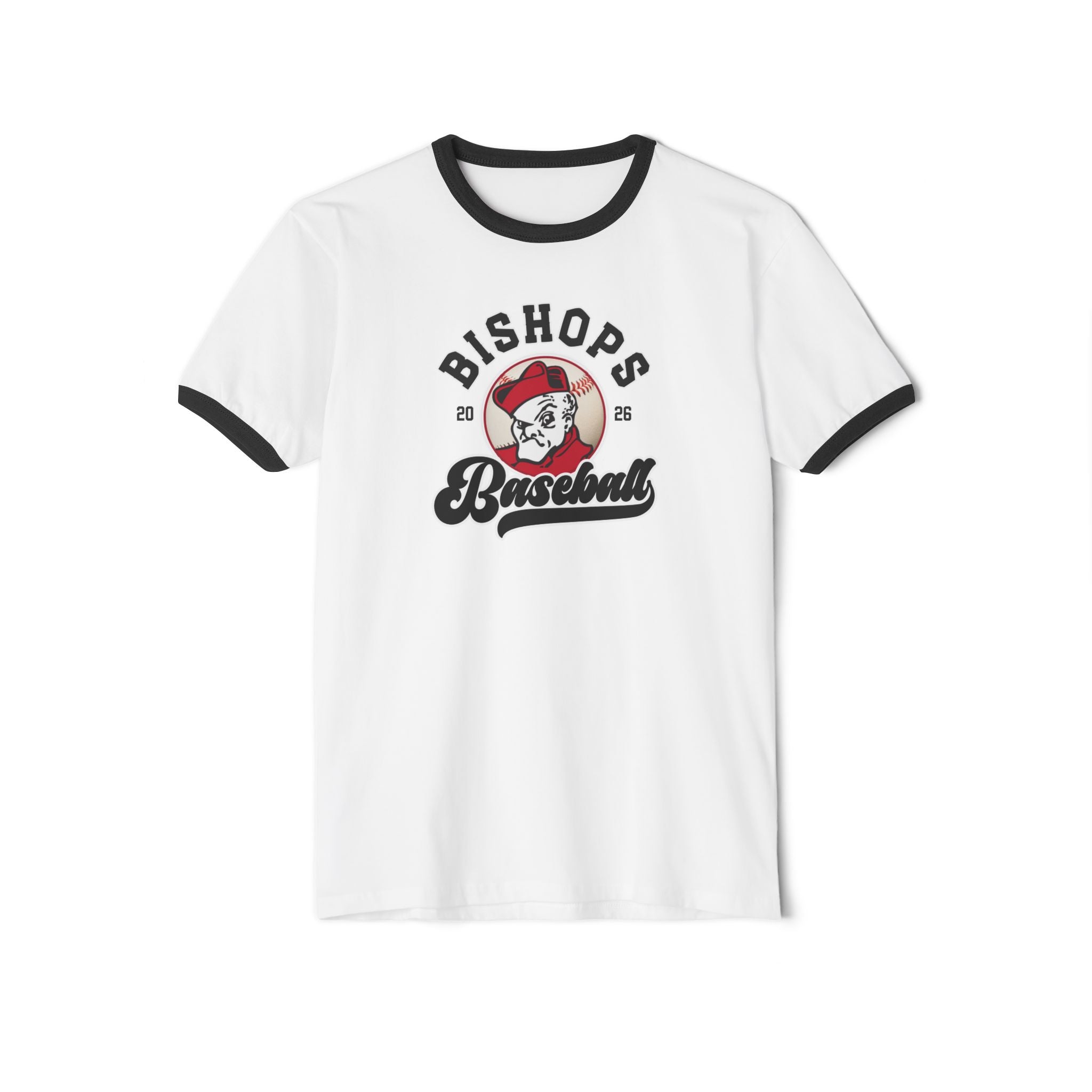 Adult Unisex Battling Bishops 2026 Script Baseball Graphic Short Sleeve Ringer Tee