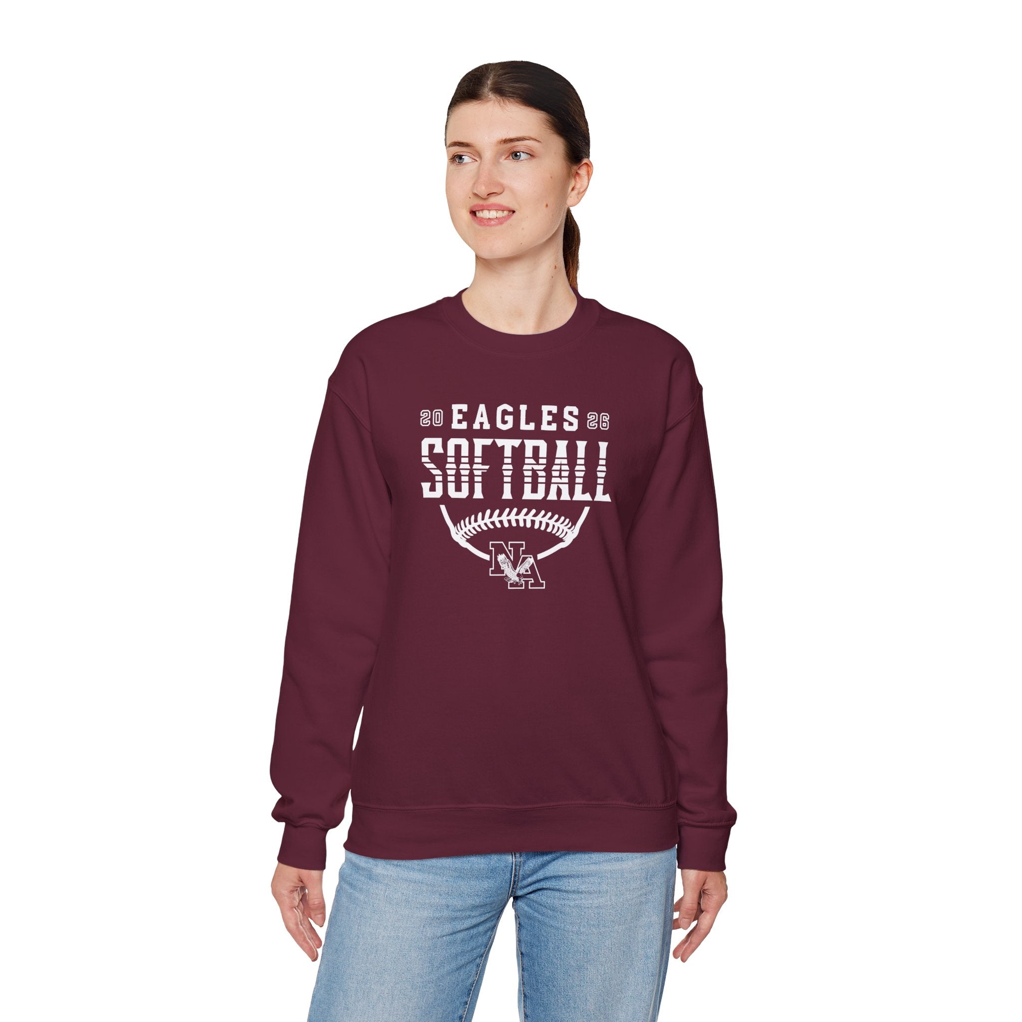 Adult Unisex New Albany Eagles Softball Strong Striped Graphic Sweatshirt