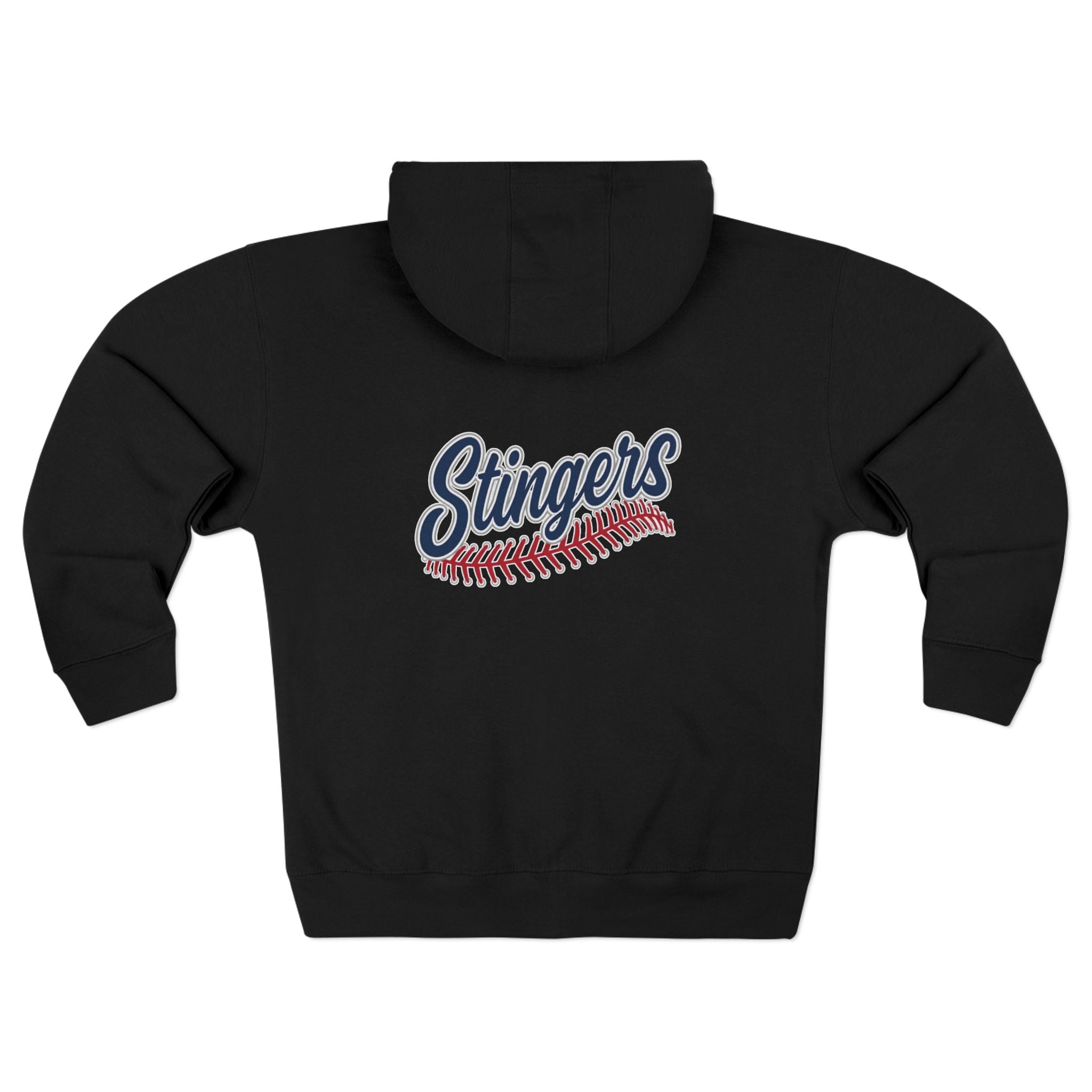 Adult Unisex Stingers Softball Graphic Full-Zip Hooded Sweatshirt Jacket