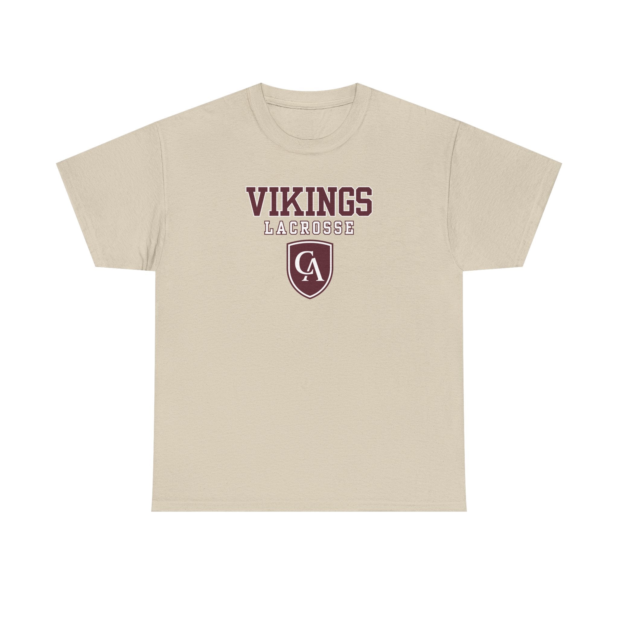 Adult Unisex Columbus Academy Vikings Lacrosse Graphic Short Sleeve Gildan Heavy Tee