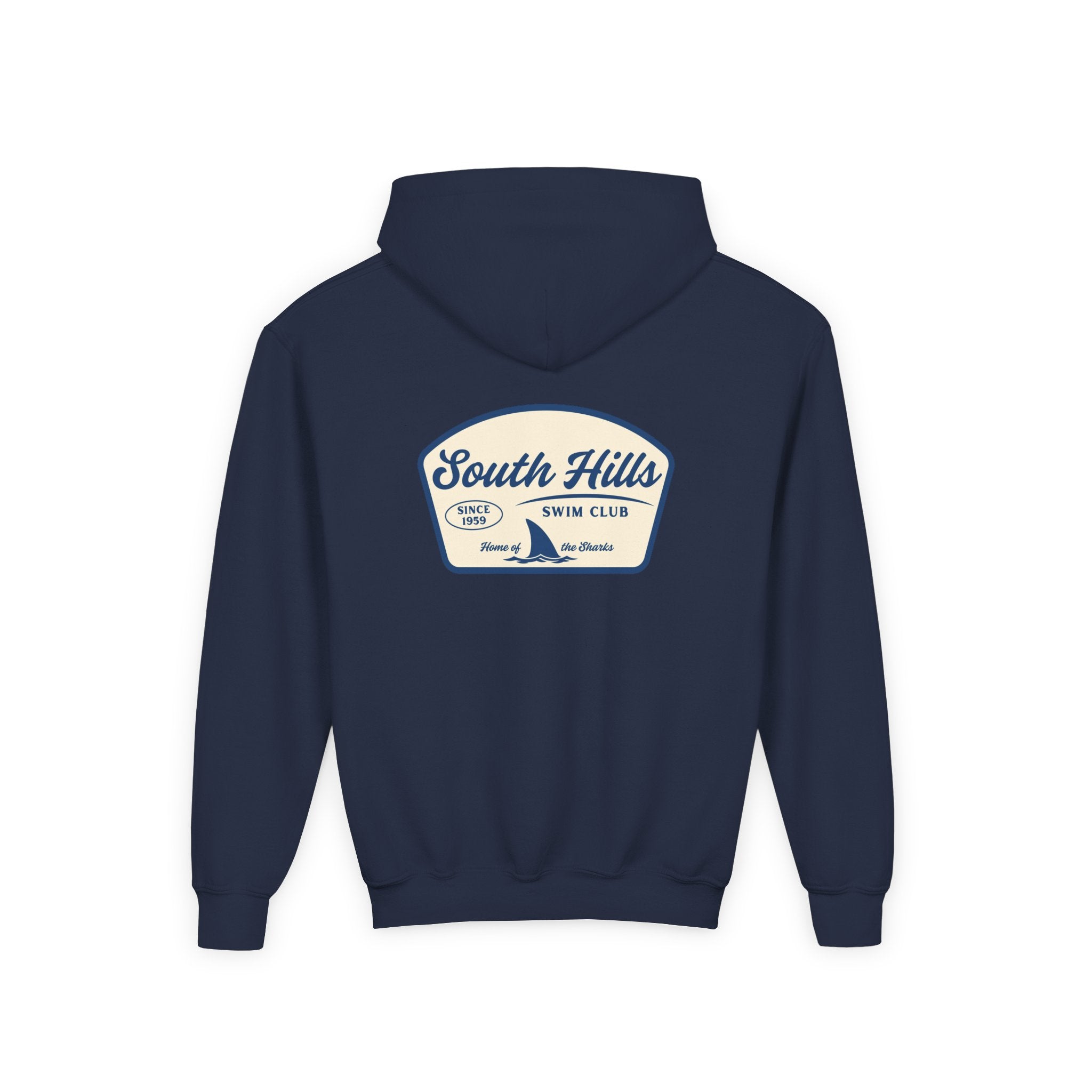 Youth South Hills Swim Club Home of the Sharks Graphic Hoodie