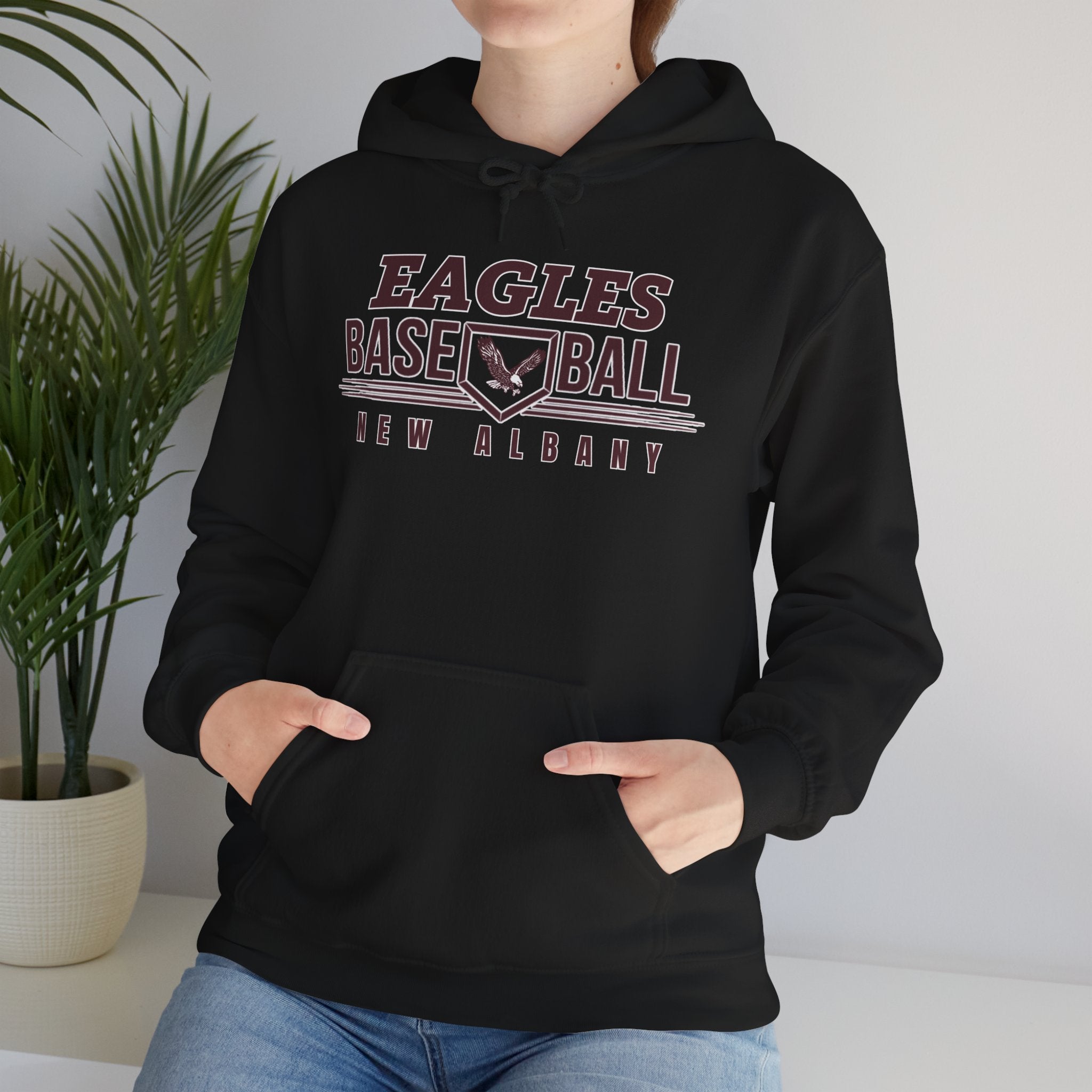 Adult Unisex New Albany Eagles Home Plate Pride Graphic Hoodie