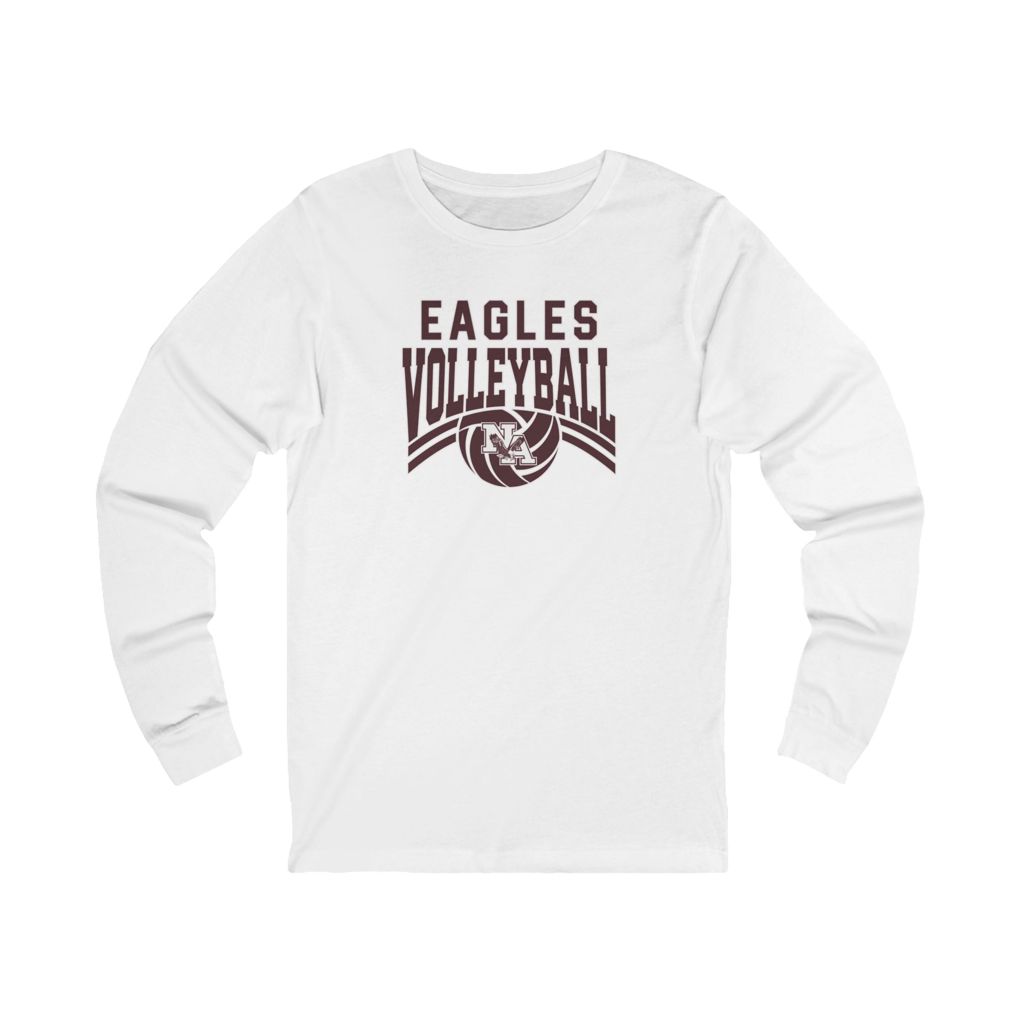 Adult Unisex New Albany Volleyball Varsity Arch Graphic Long Sleeve Soft Tee