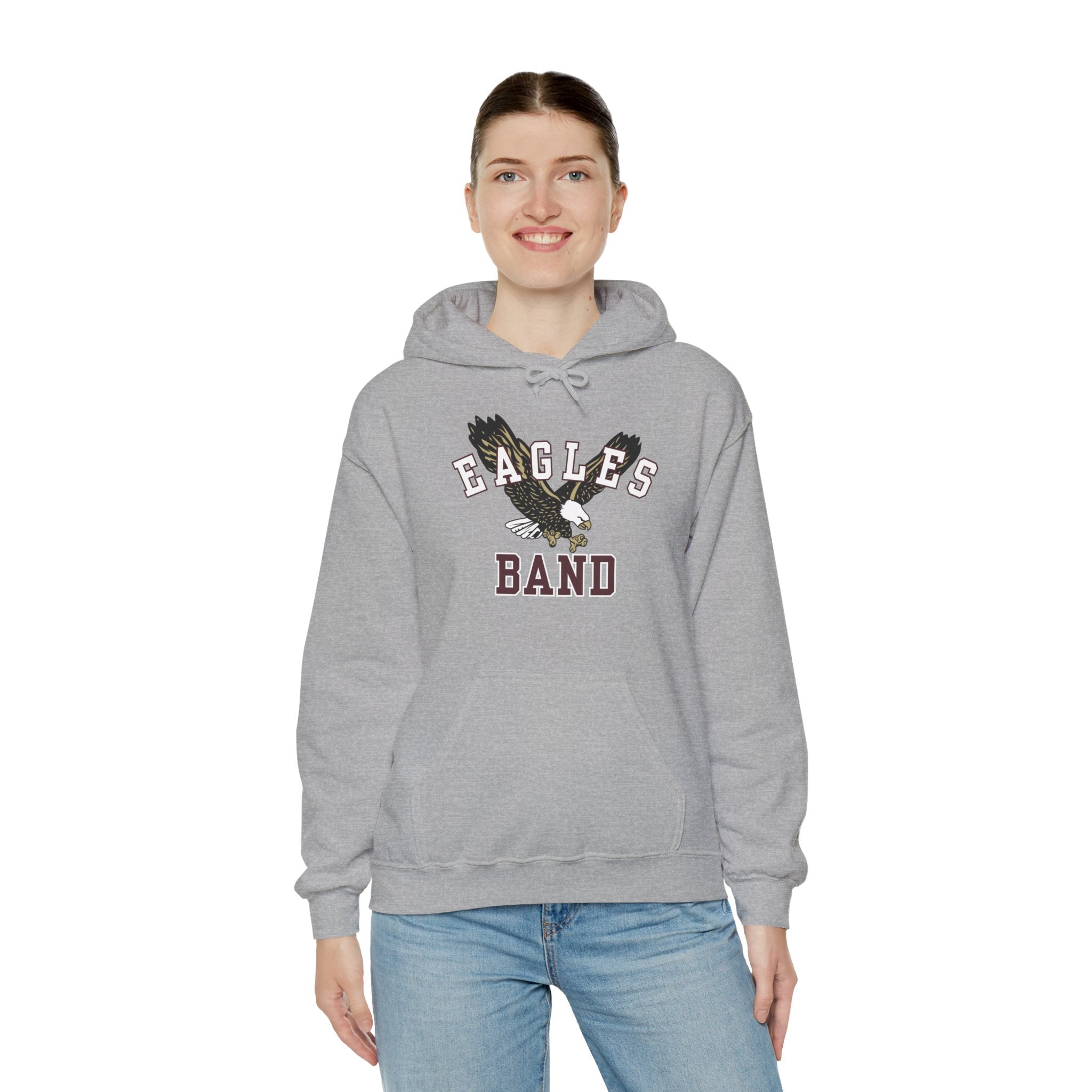 Adult Unisex Flying Band Eagle Graphic Hoodie