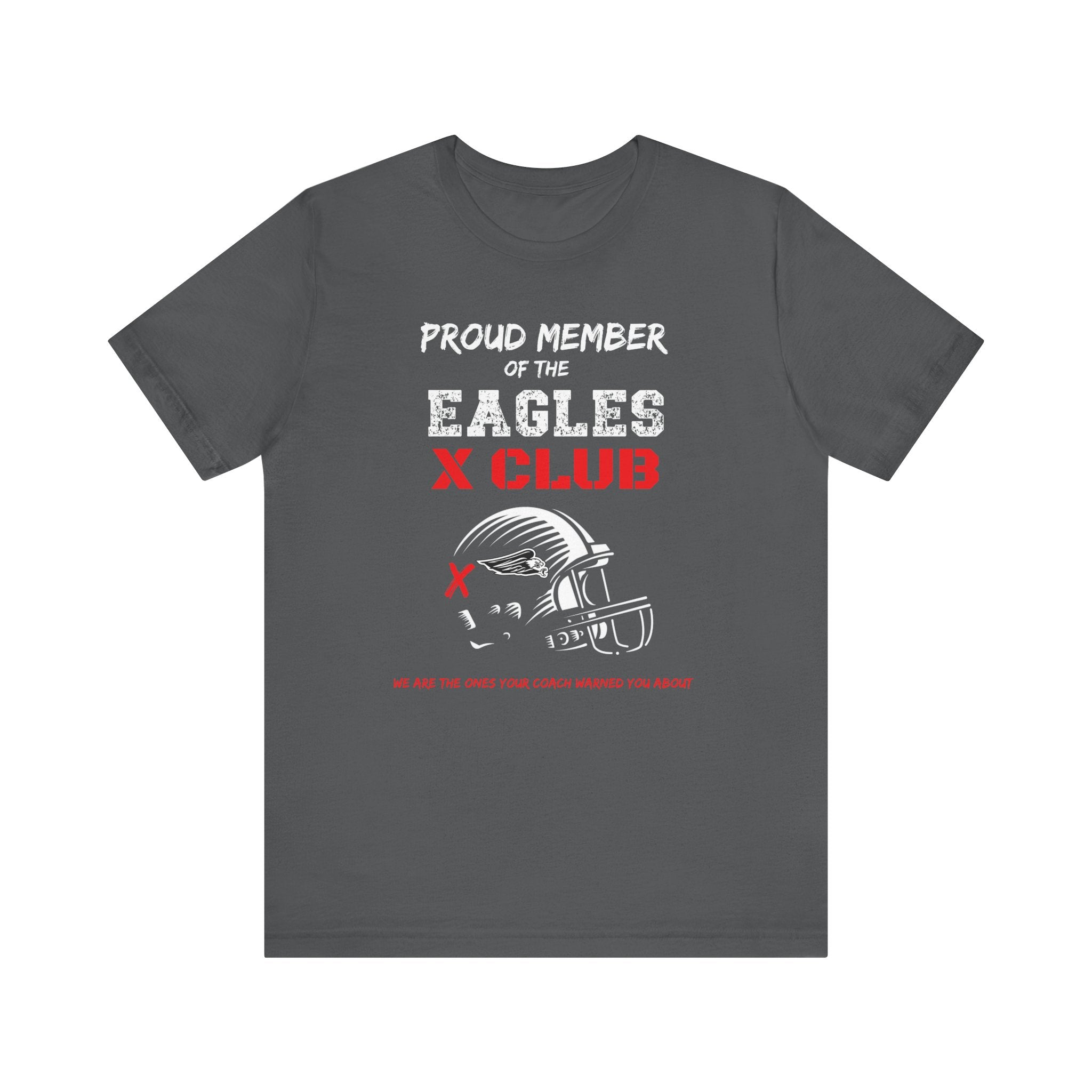 Adult Unisex Eagles Red X Club Graphic Short Sleeve Soft Tee