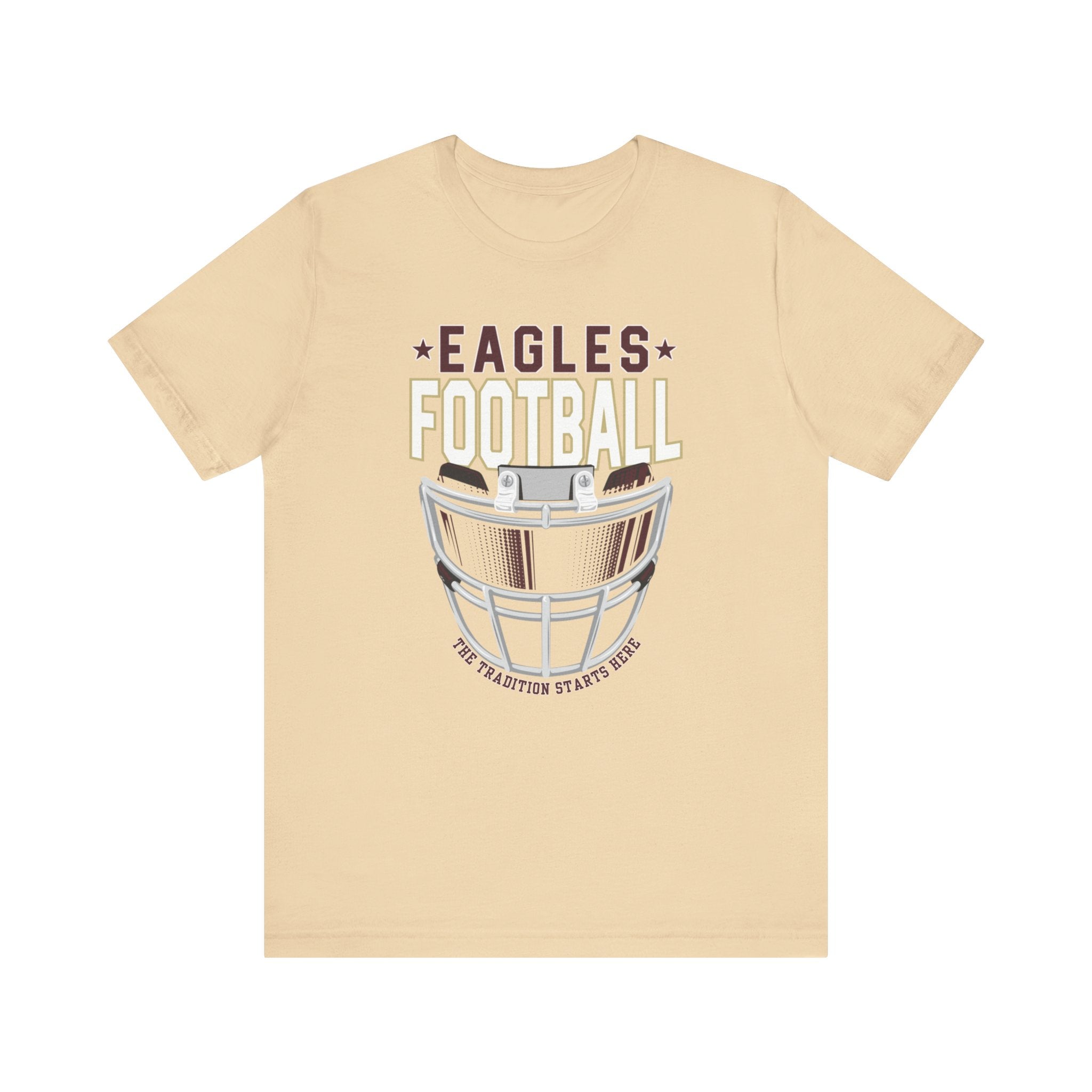 Adult Unisex Eagles White Hype Helmet Graphic Short Sleeve Soft Tee