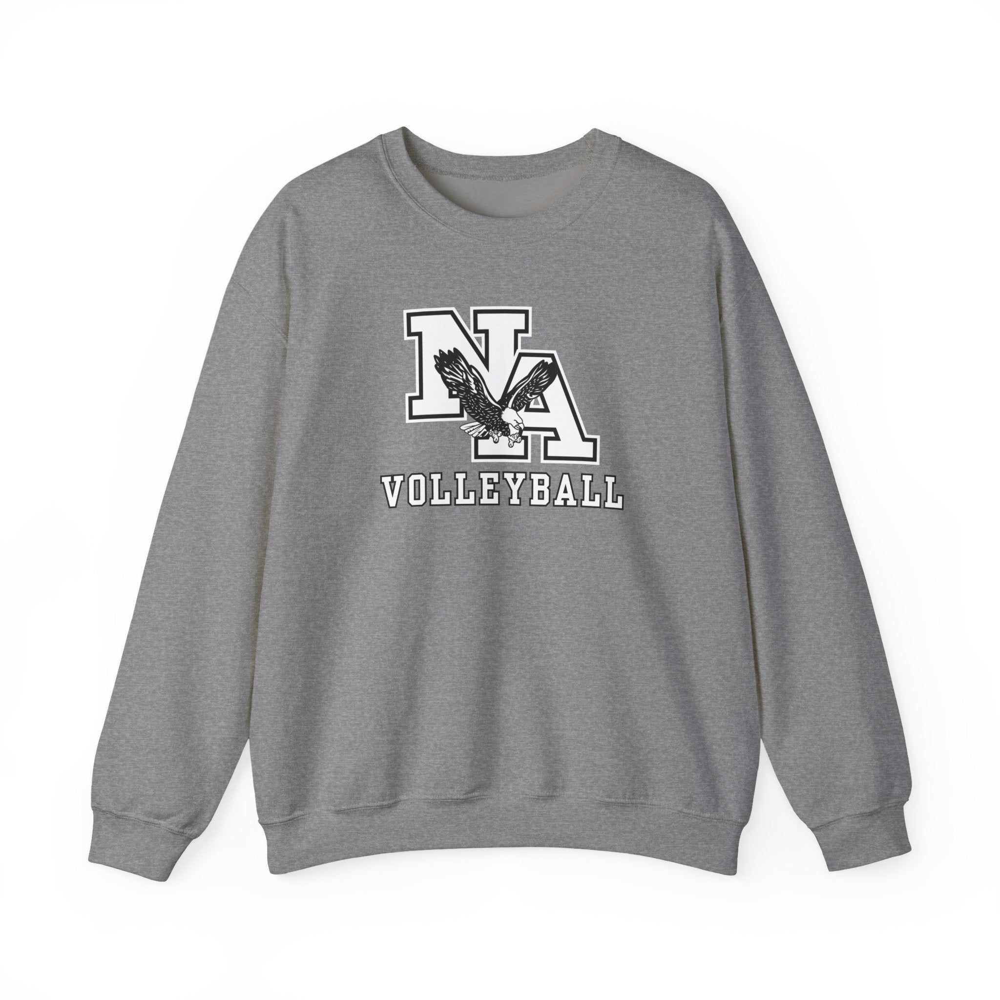Adult Unisex New Albany Volleyball Classic White and Black Logo Graphic Sweatshirt