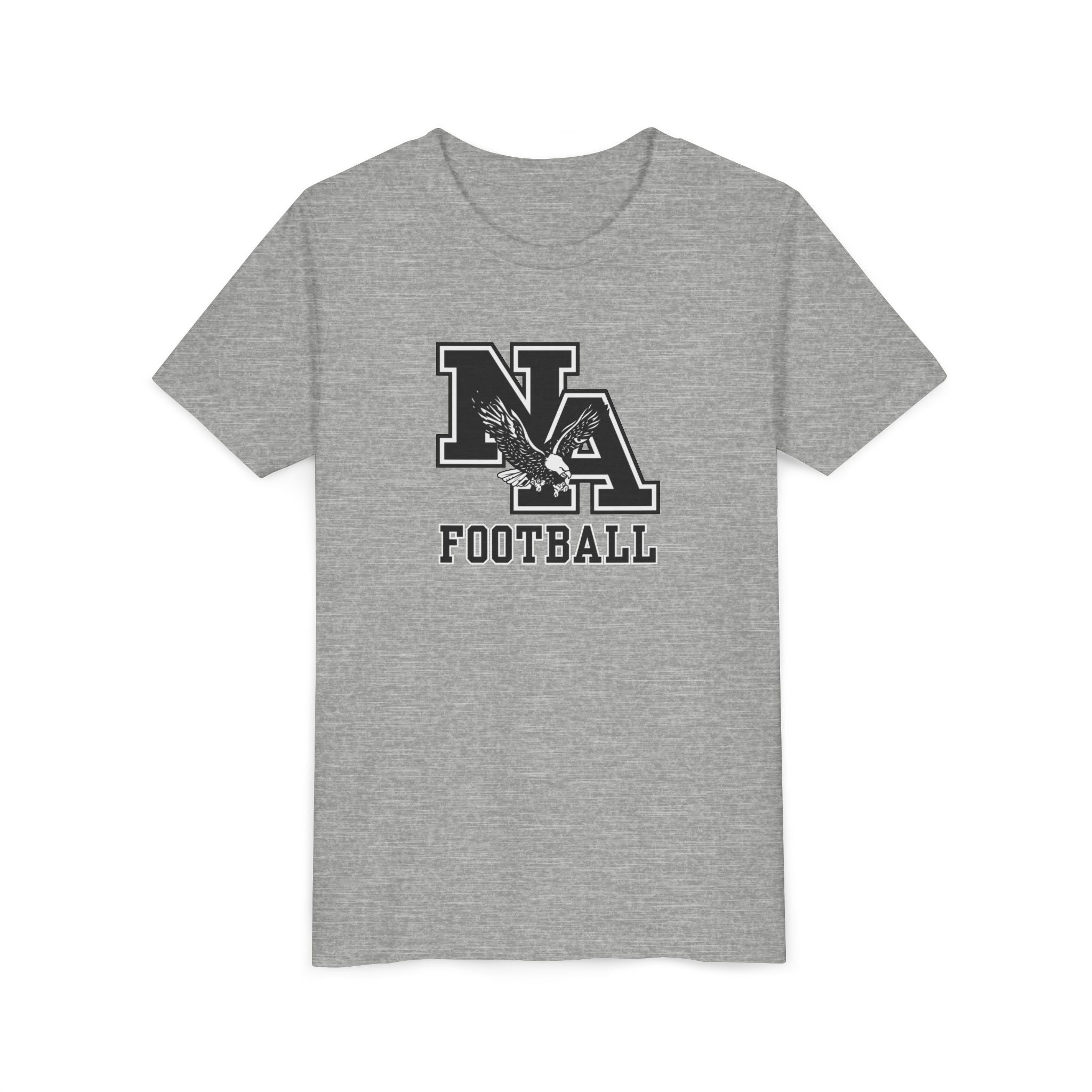 Youth Classic Logo Black Football Graphic Short Sleeve Soft Tee