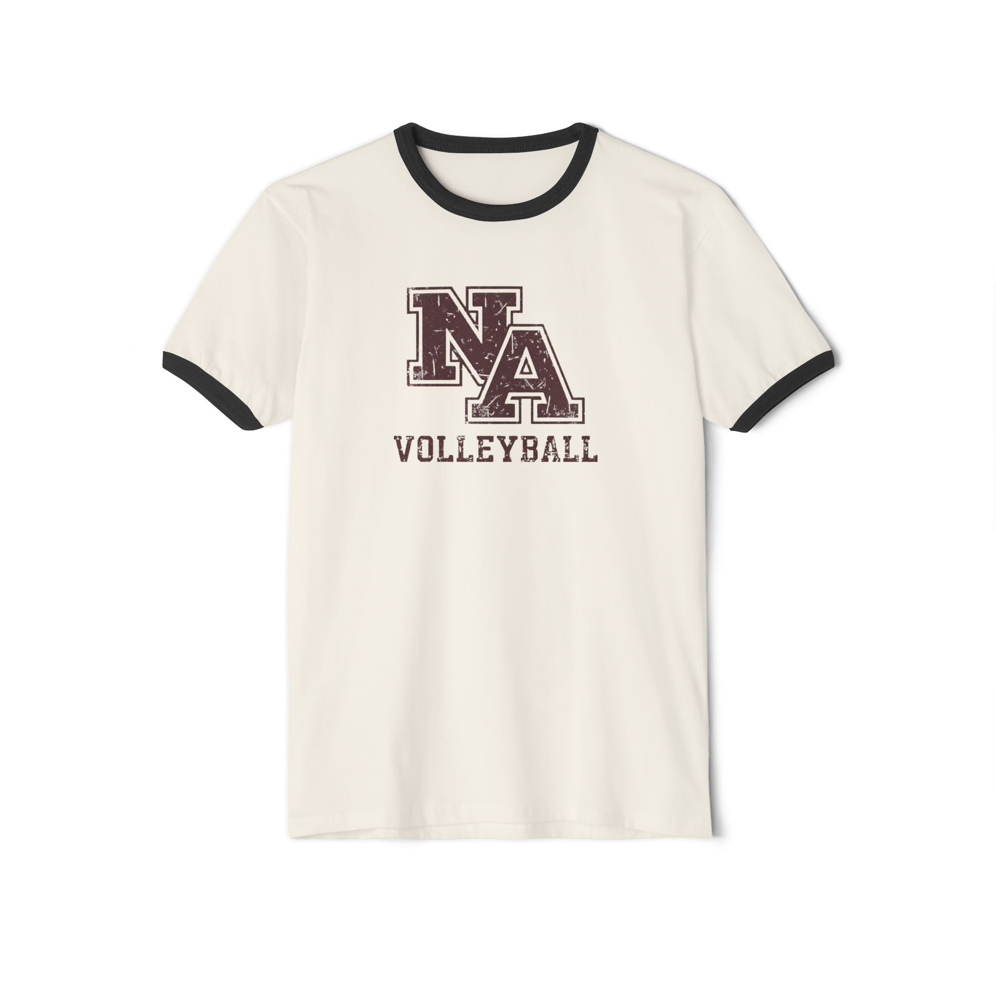 Adult Unisex New Albany Volleyball Vintage Vibe Logo Graphic Short Sleeve Ringer Tee