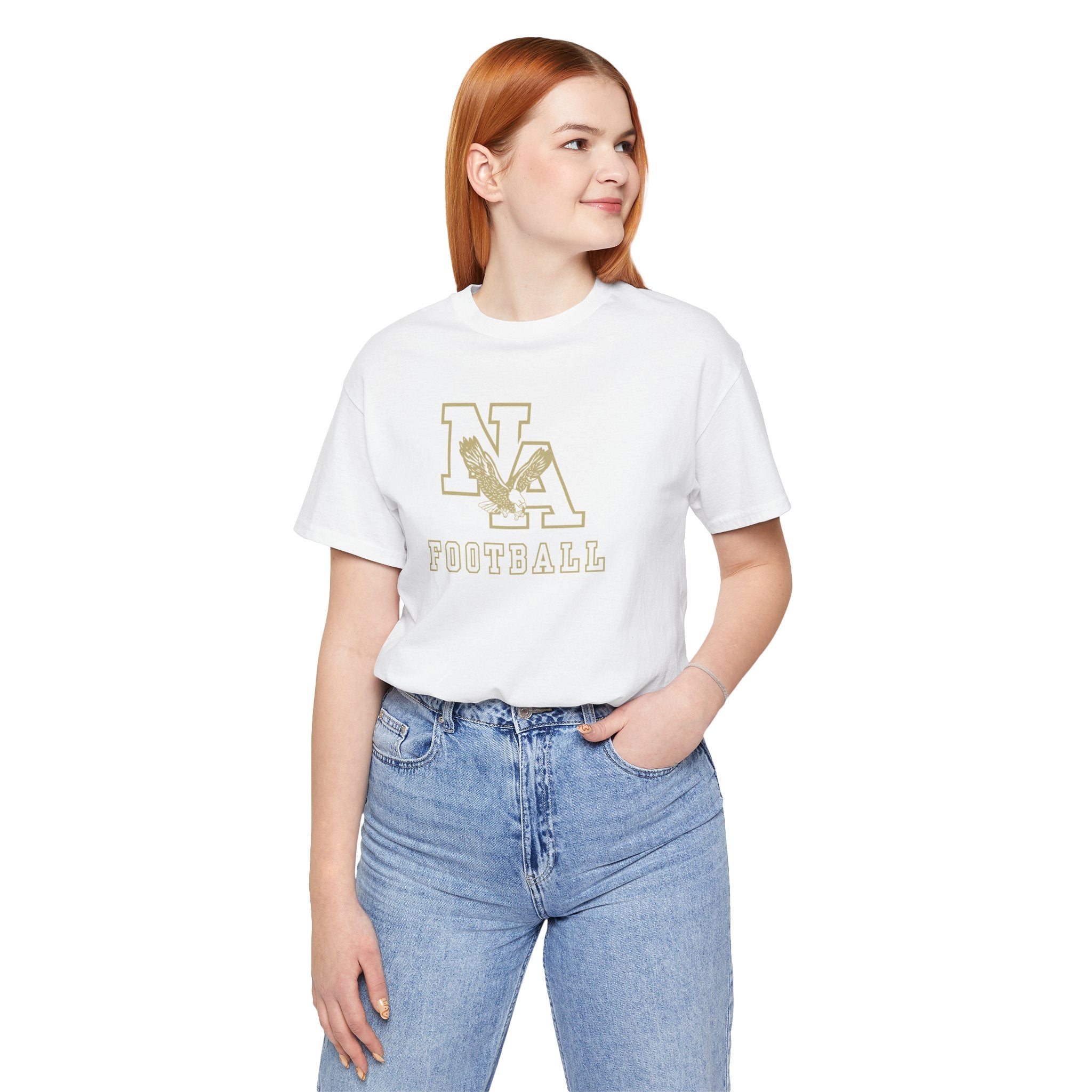 Adult Unisex New Albany Football Gold Classic Logo Graphic Short Sleeve Soft Tee