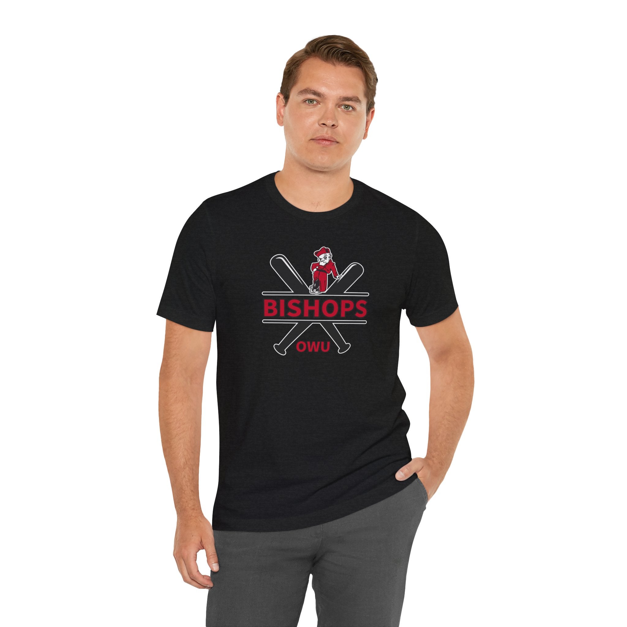 Adult Unisex Bishops Baseball Crossbat Graphic Short Sleeve Soft Tee
