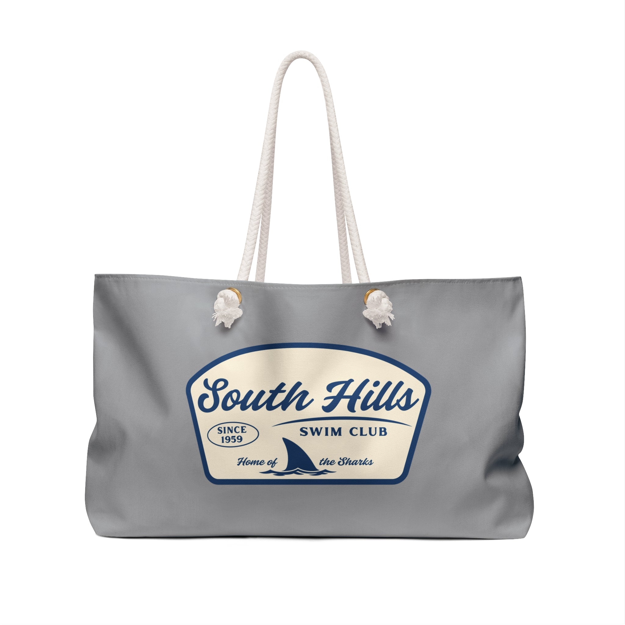 South Hills Swim Club Home of the Sharks Graphic Large Summer Tote