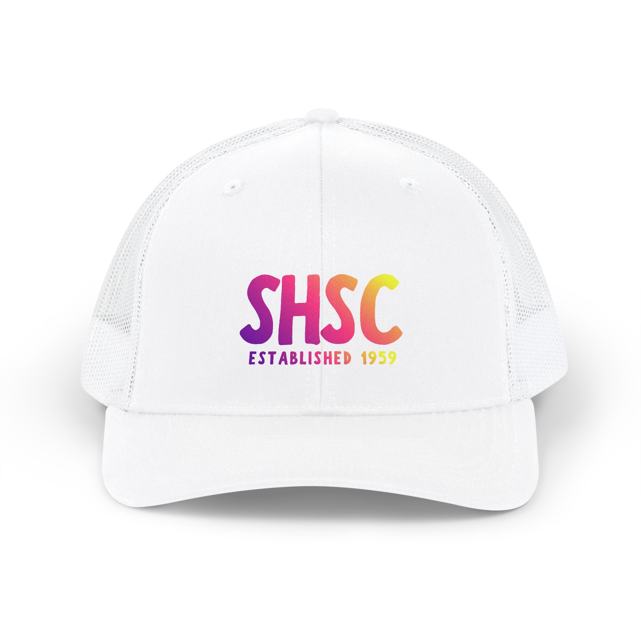 Adult Unisex South Hills Swim Club SHSC Ombre Graphic Richardson 112 Snapback Trucker Hat