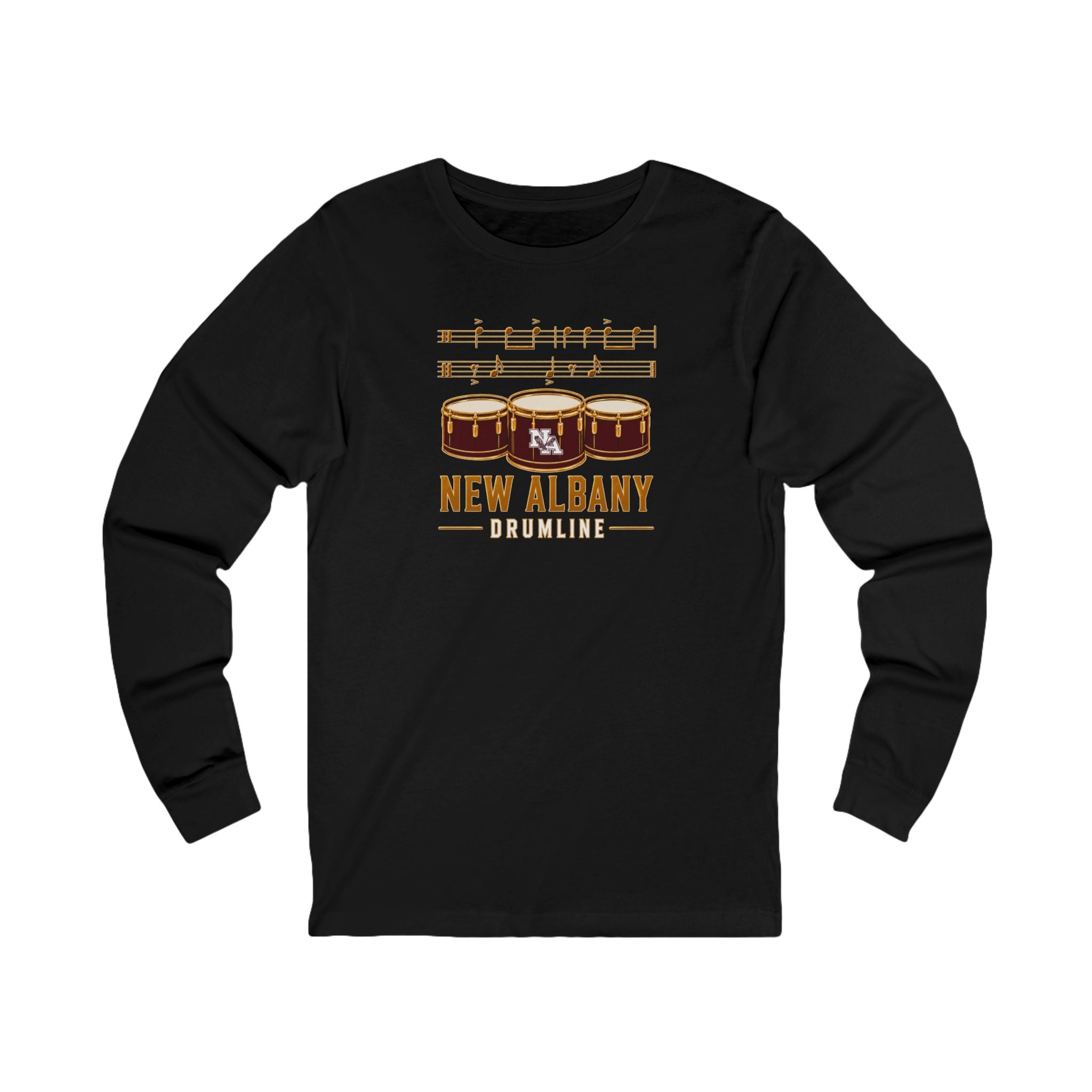 Adult Unisex New Albany Band Drumline Graphic Long Sleeve Bella + Canvas Soft Tee