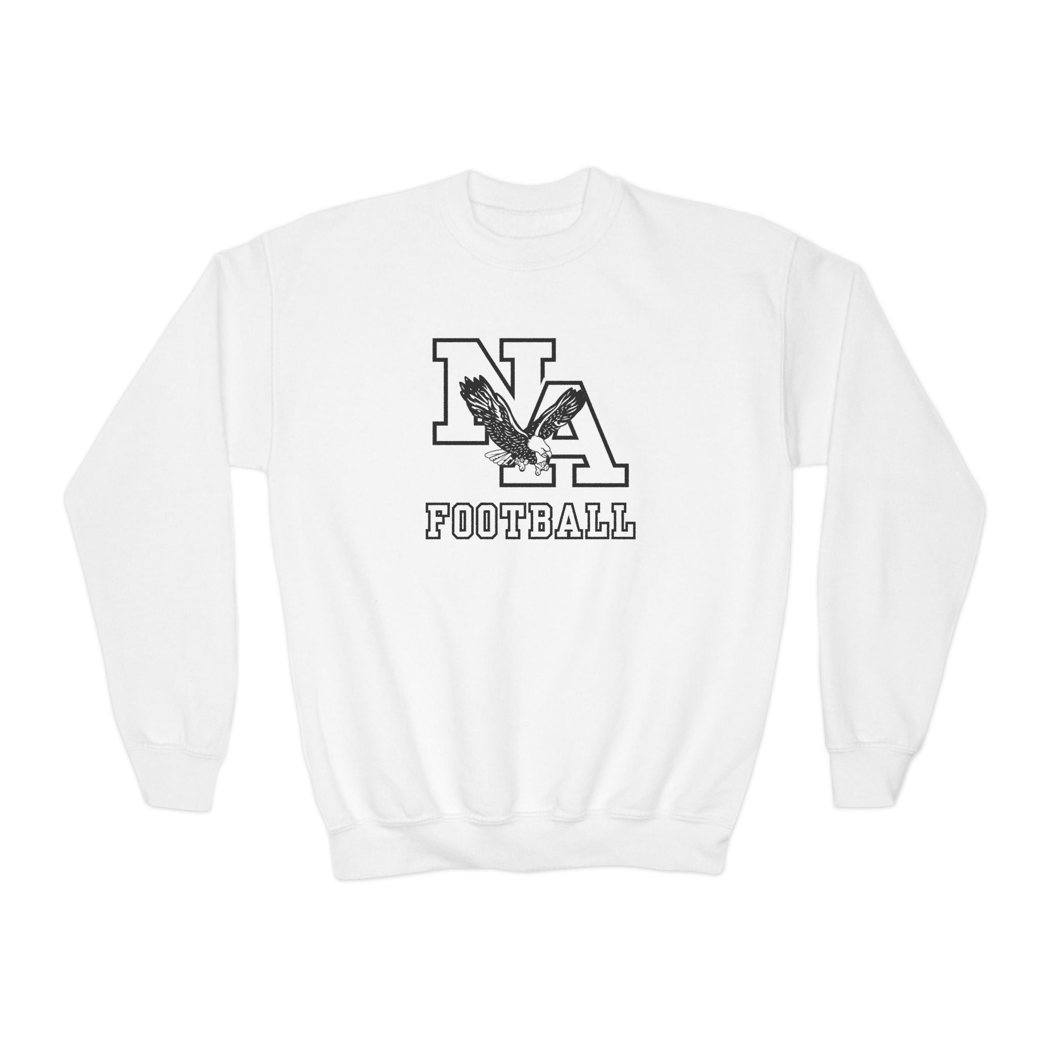 Youth Classic Logo White Football Graphic Sweatshirt