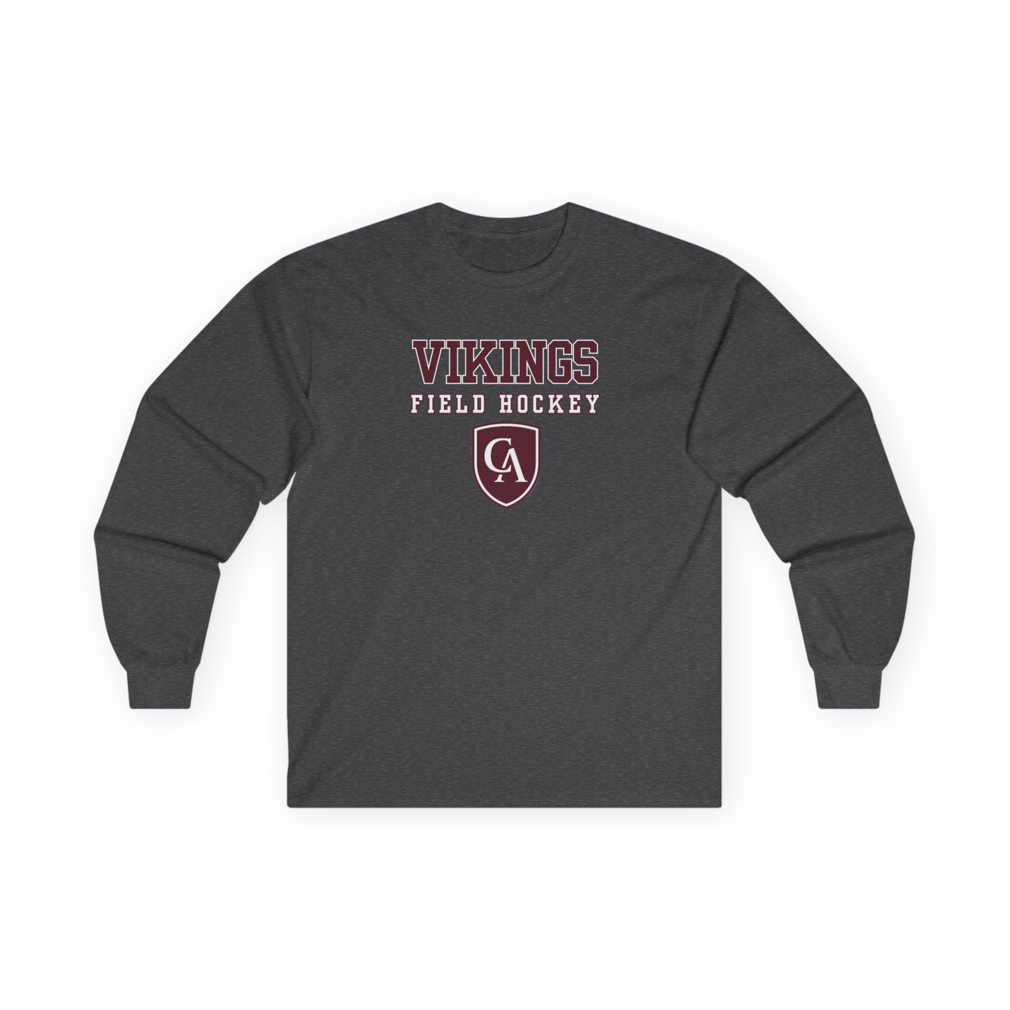 Adult Unisex Columbus Academy Vikings Field Hockey Graphic Gildan Long Sleeve Tee