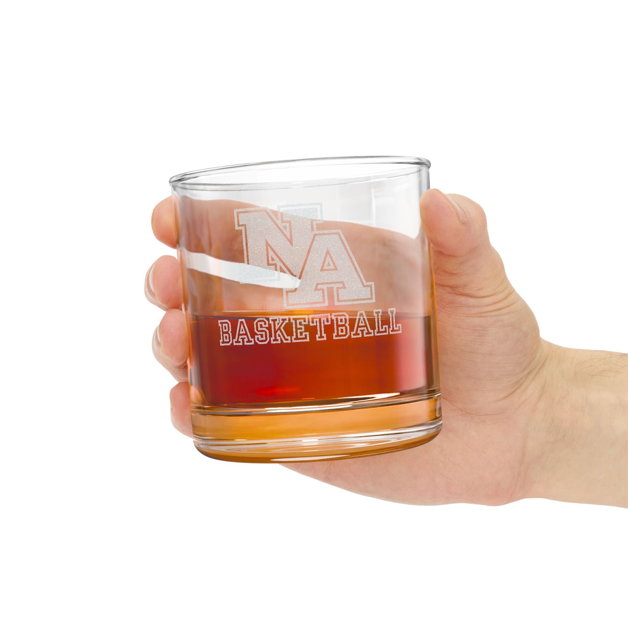 New Albany Eagles Basketball Classic Logo Engraved Rocks Glass