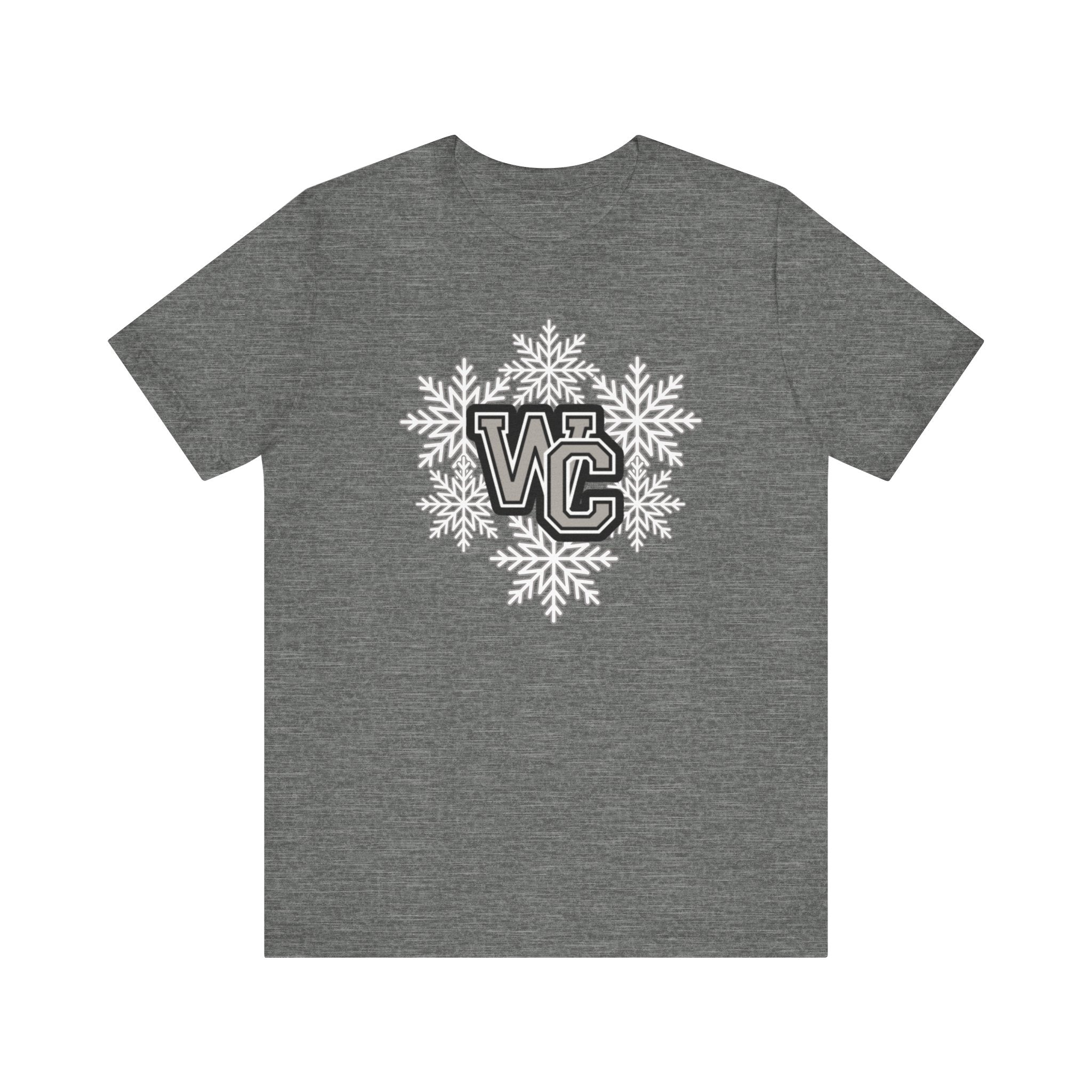 Adult Unisex Westerville Central Spirited Snowflake Graphic Short Sleeve Soft Tee