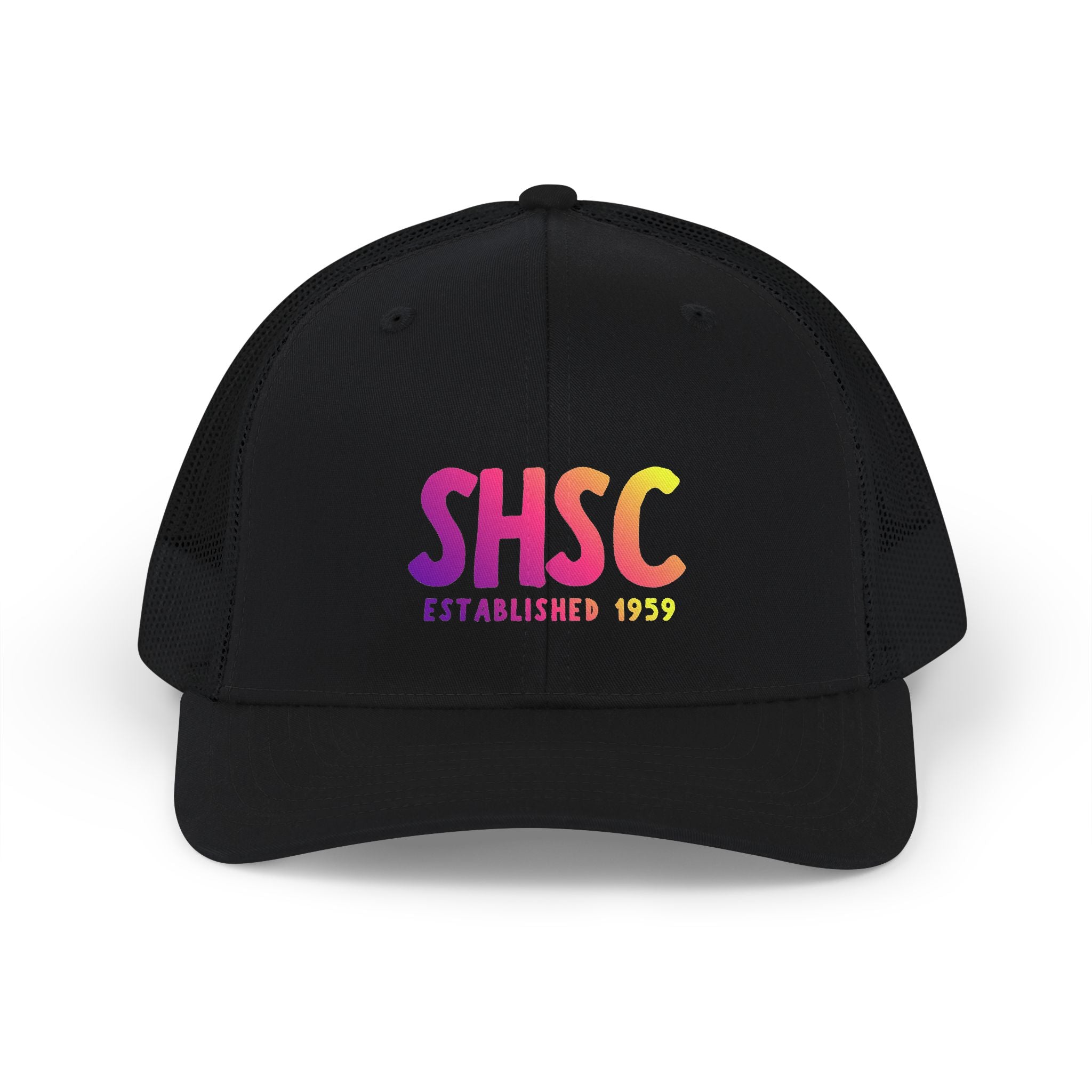 Adult Unisex South Hills Swim Club SHSC Ombre Graphic Richardson 112 Snapback Trucker Hat
