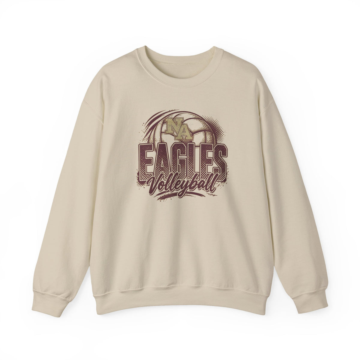 Adult Unisex New Albany Eagles Ombre Volleyball Graphic Sweatshirt