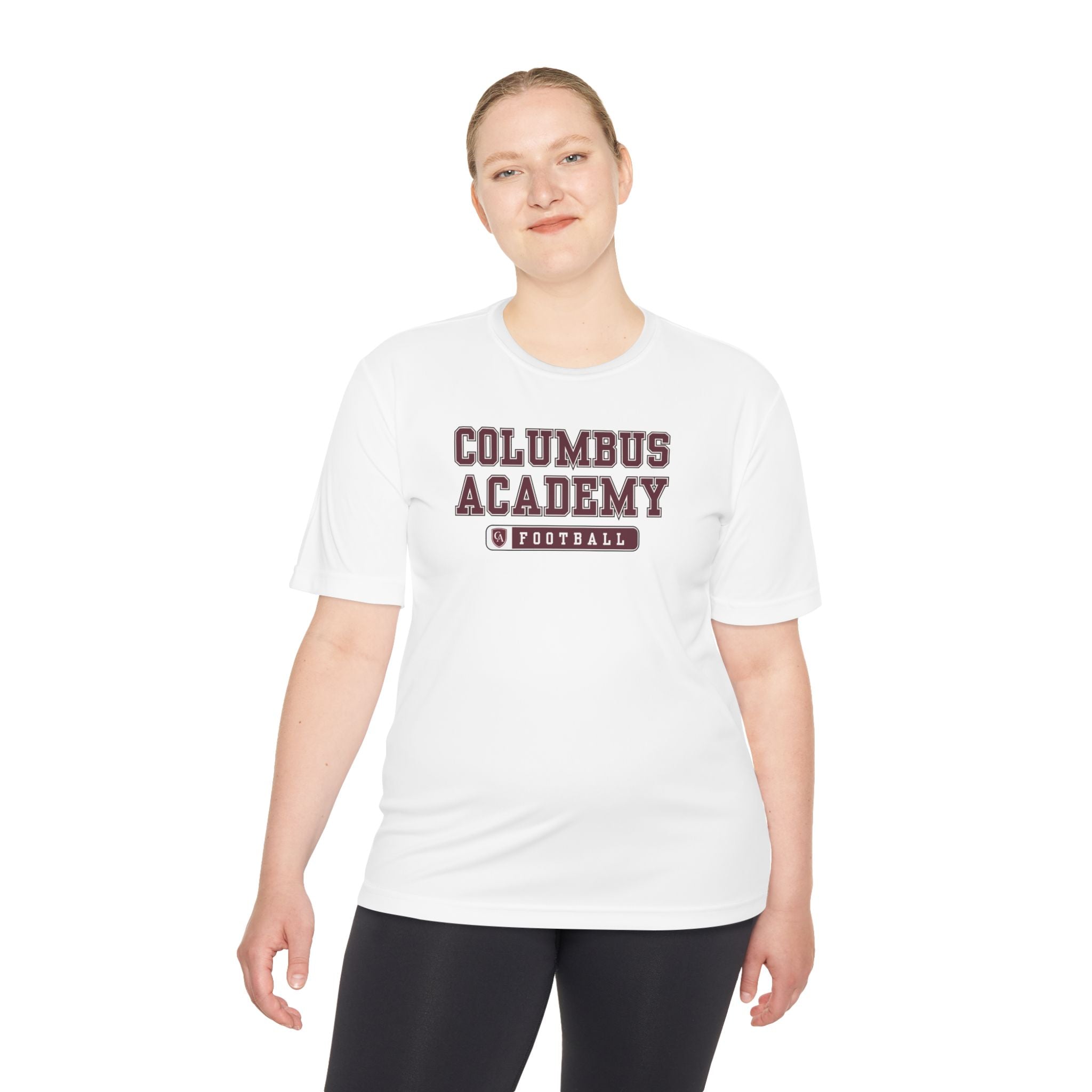Adult Unisex Columbus Academy Football Graphic Sport-Tek Competitor Performance Tee