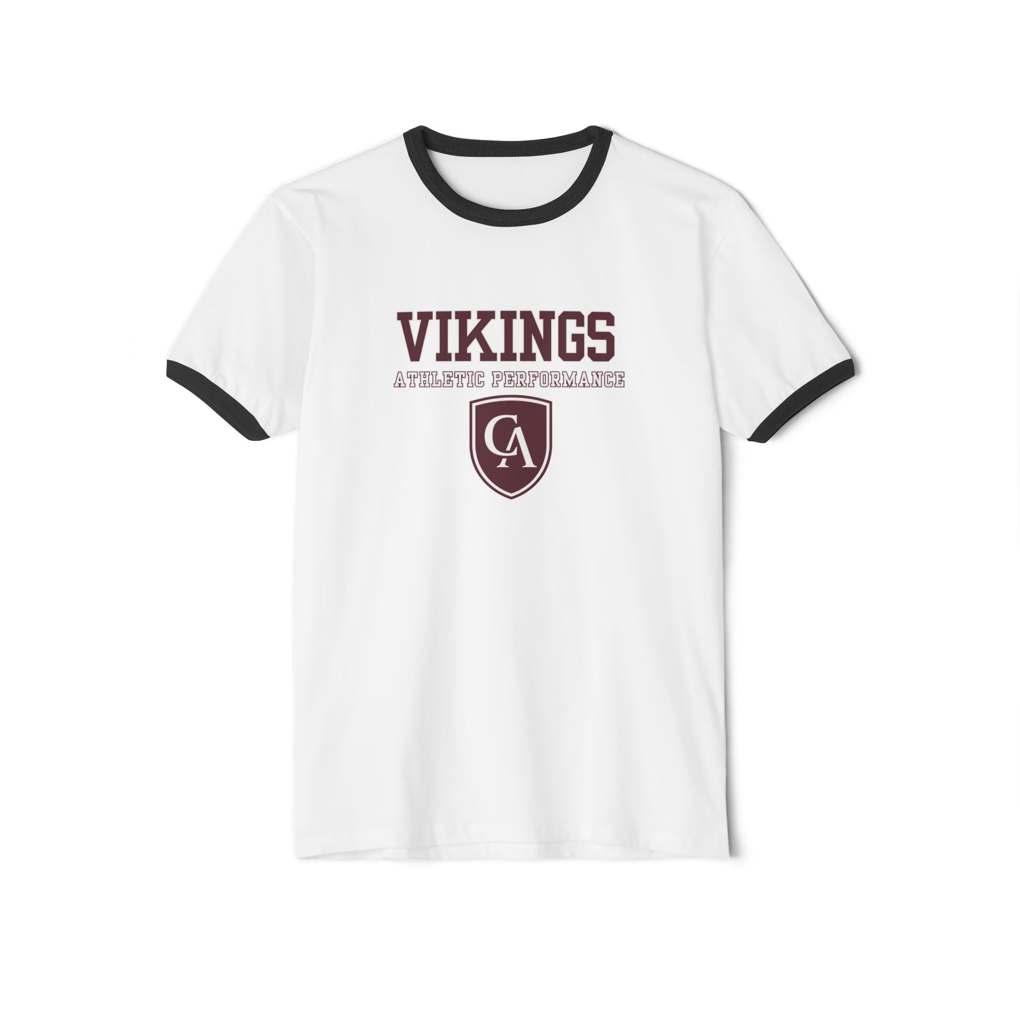 Adult Unisex Columbus Academy Vikings Athletic Performance Graphic Short Sleeve Ringer Tee