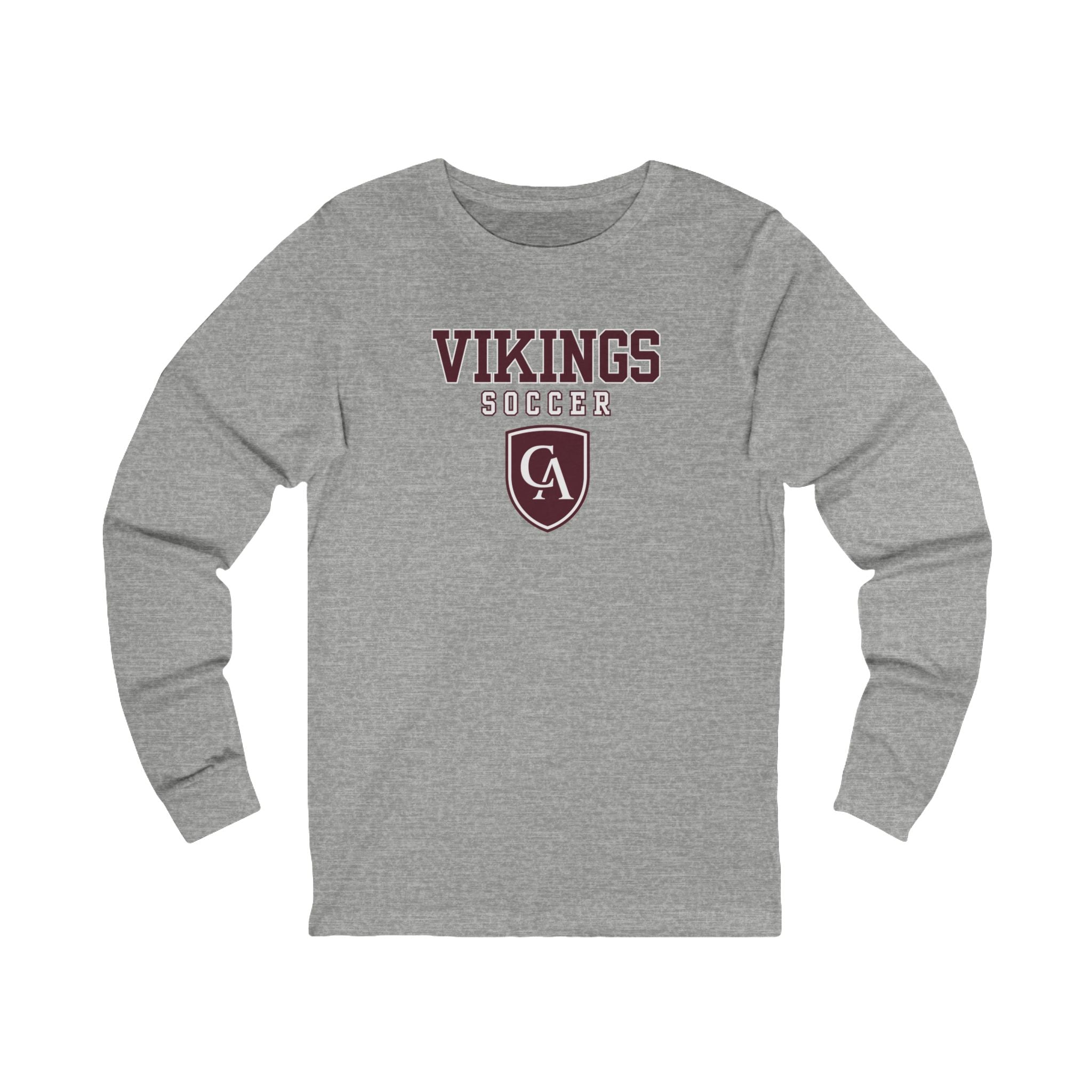 Adult Unisex Columbus Academy Vikings Soccer Graphic Bella + Canvas Long Sleeve Soft Tee