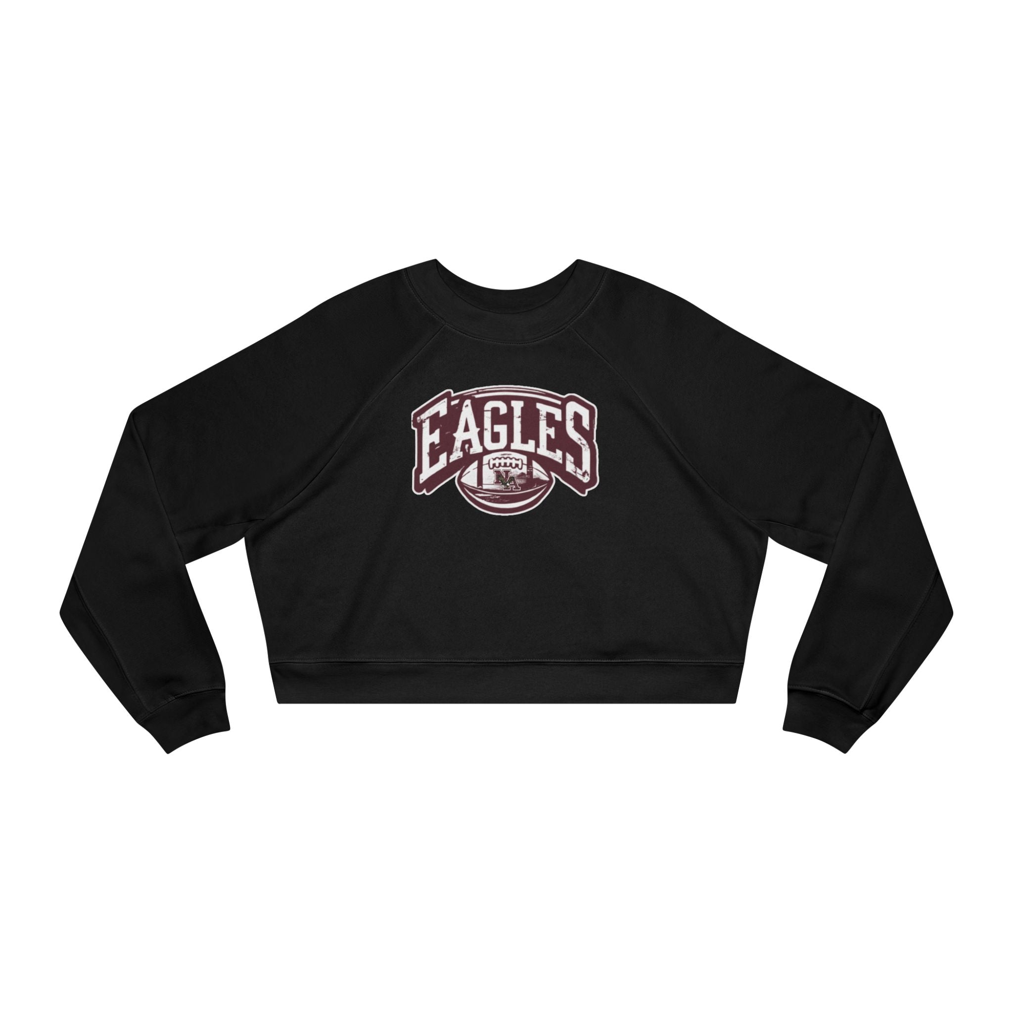 Women's Eagles Football Motion Graphic Cropped Fleece Sweatshirt