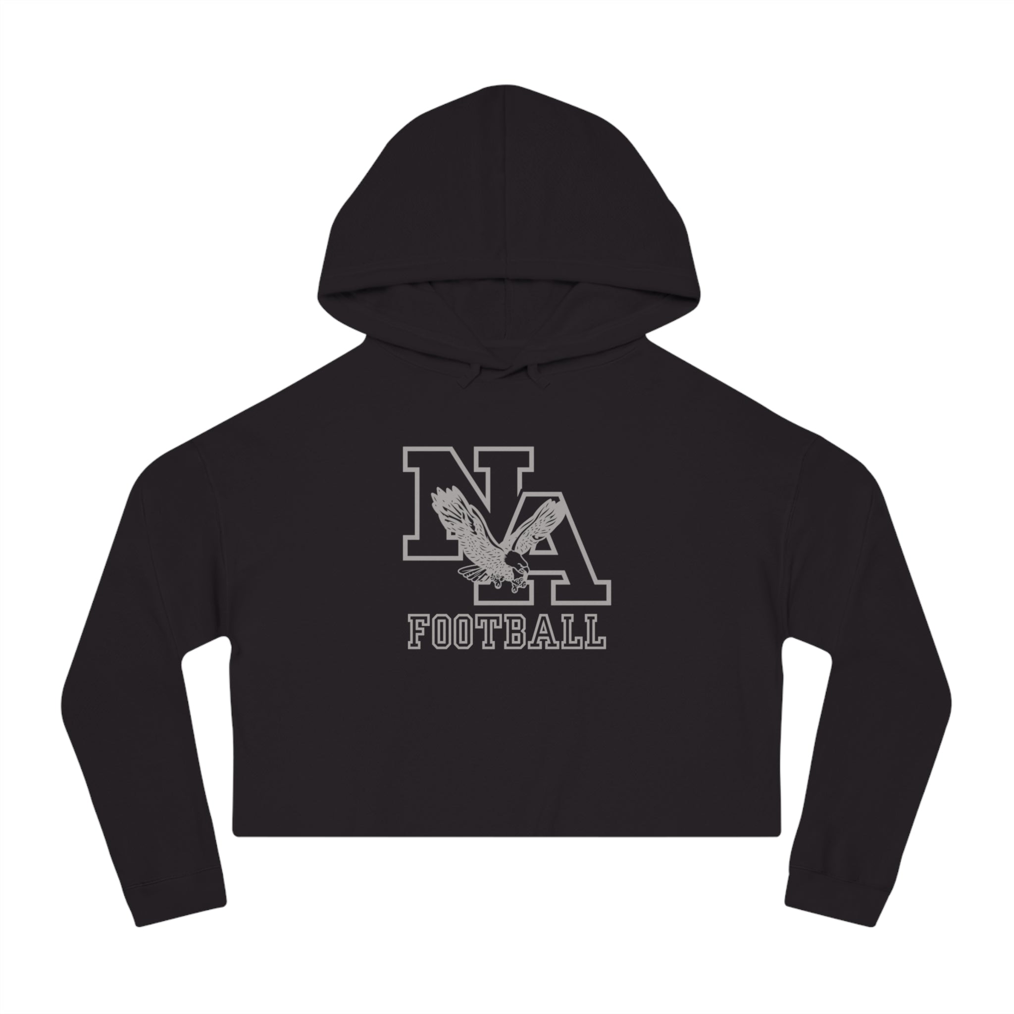 Women's New Albany Tonal Football Logo Graphic Crop Hoodie