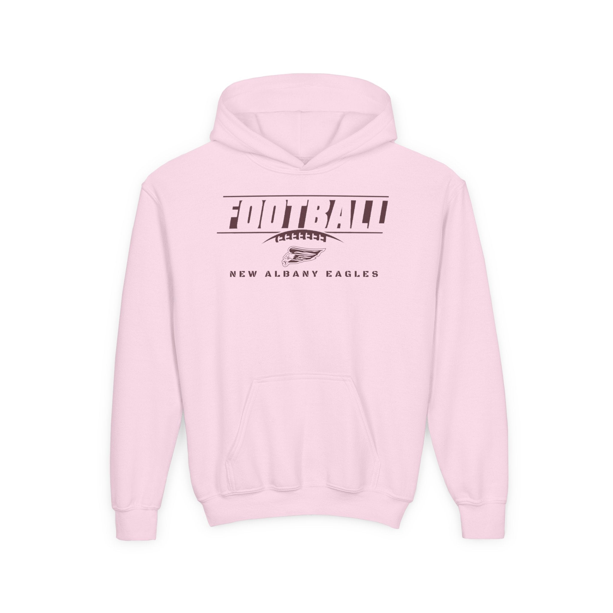 Youth New Albany Eagles Goal Line Maroon Graphic Hoodie