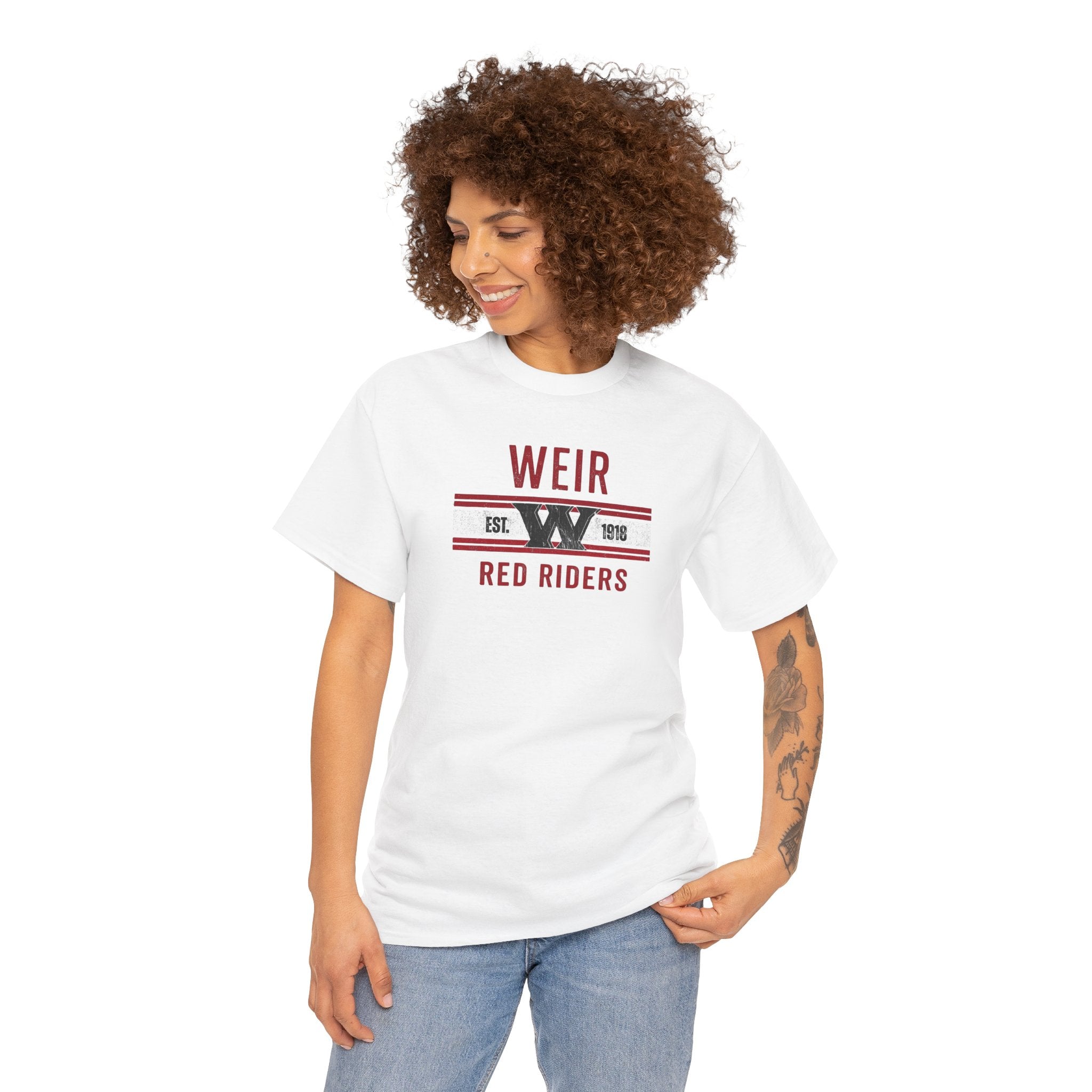 Adult Unisex Weirton Distressed Heritage Graphic Short Sleeve Gildan Heavy Tee