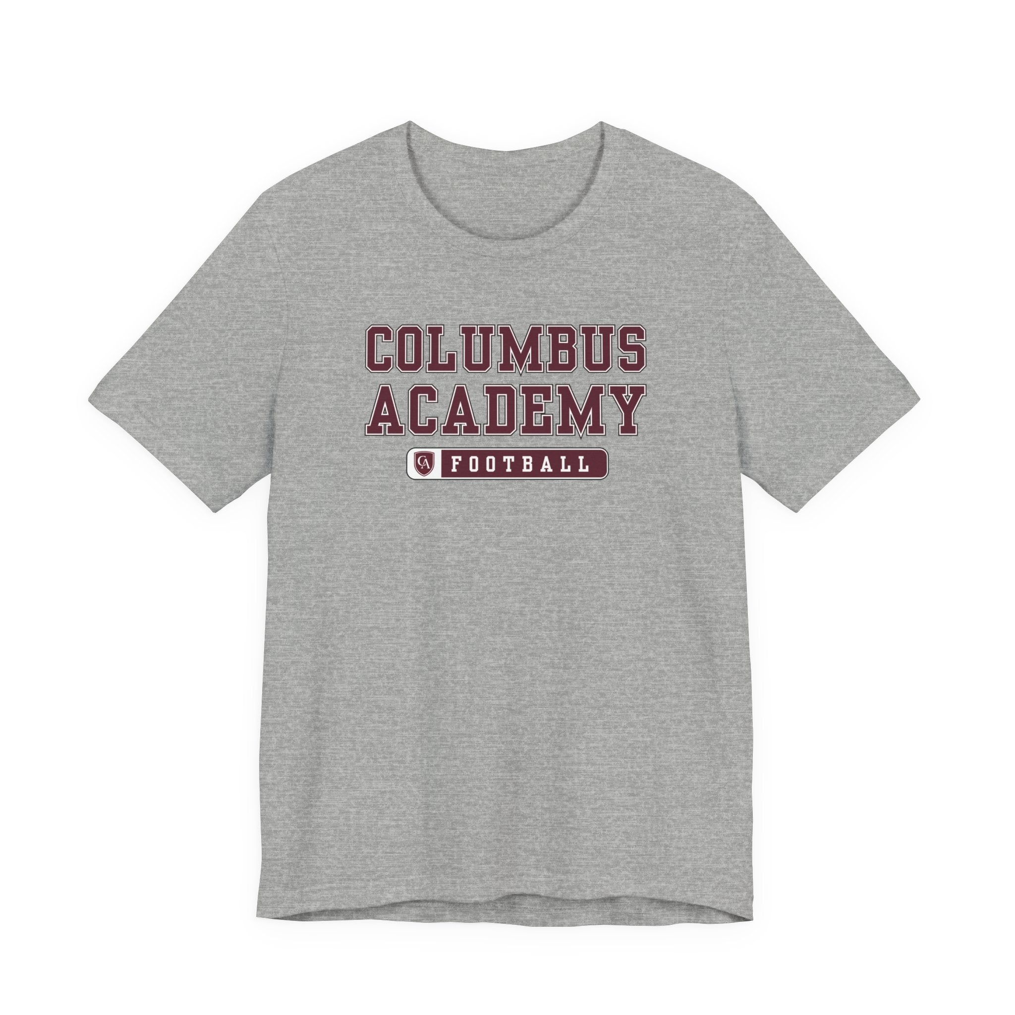 Adult Unisex Columbus Academy Football Graphic Short Sleeve Bella + Canvas Soft Tee