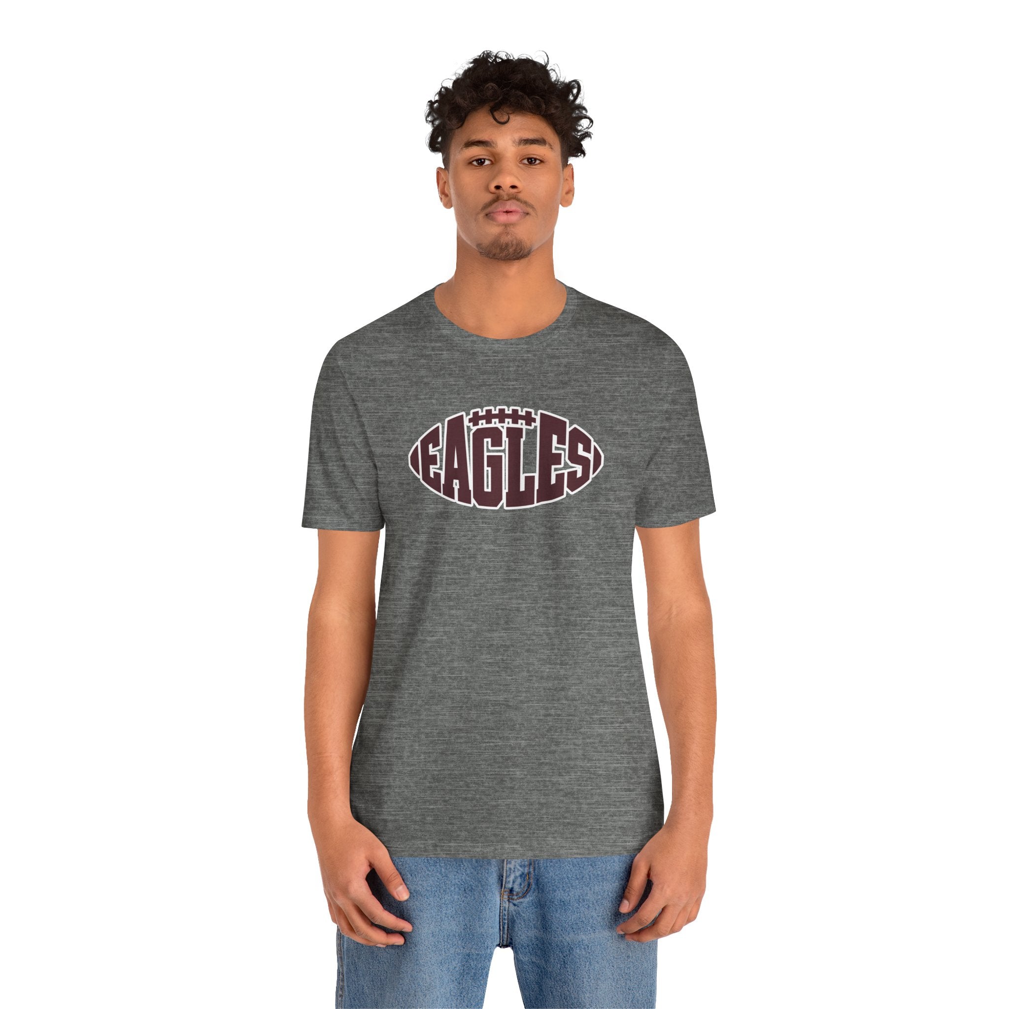 Adult Unisex New Albany Football Eagle Ball Graphic Short Sleeve Soft Tee