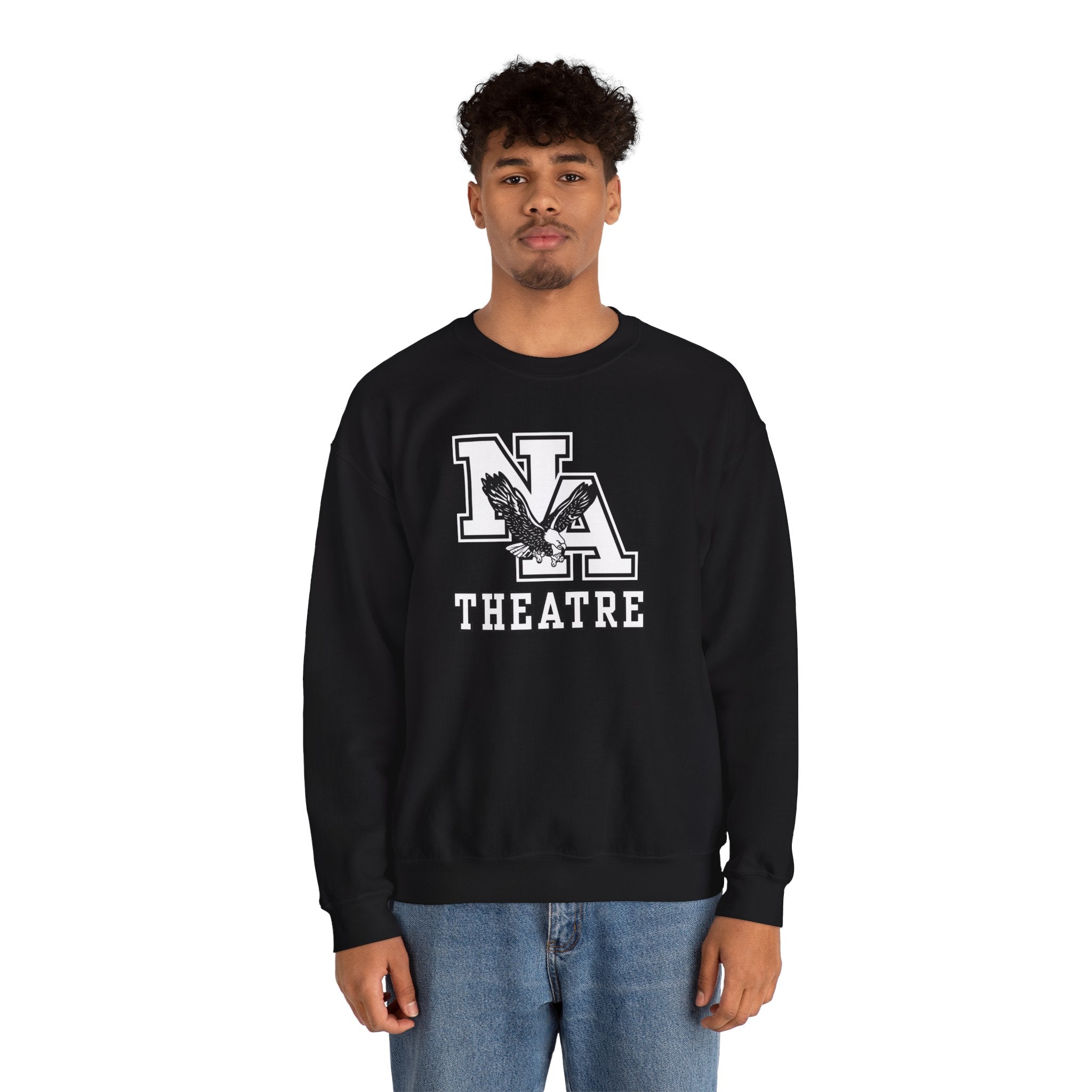 Adult Unisex White/Black Classic NA Theatre Logo Graphic Sweatshirt
