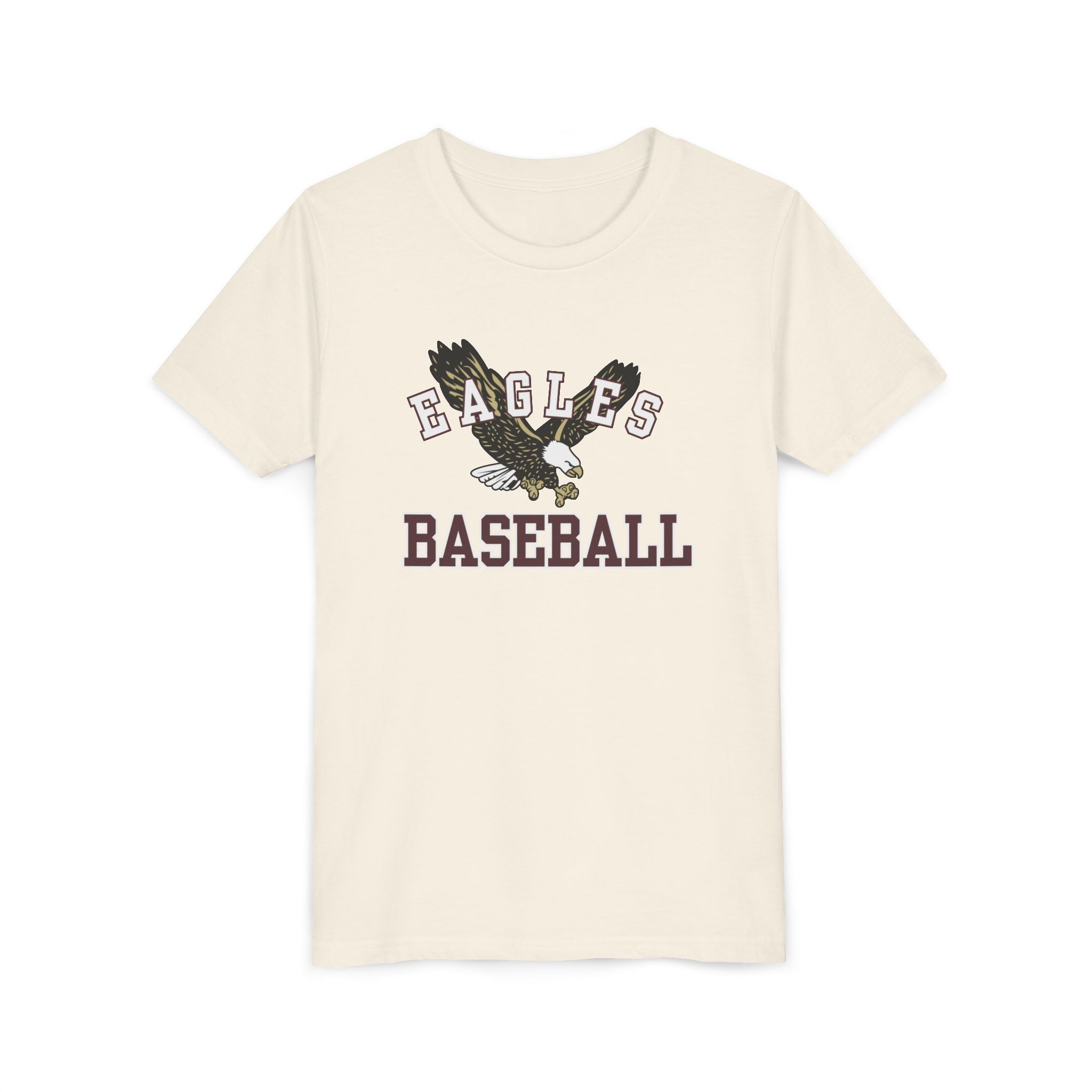 Youth Flying Baseball Eagle Baseball Graphic Short Sleeve Soft Tee