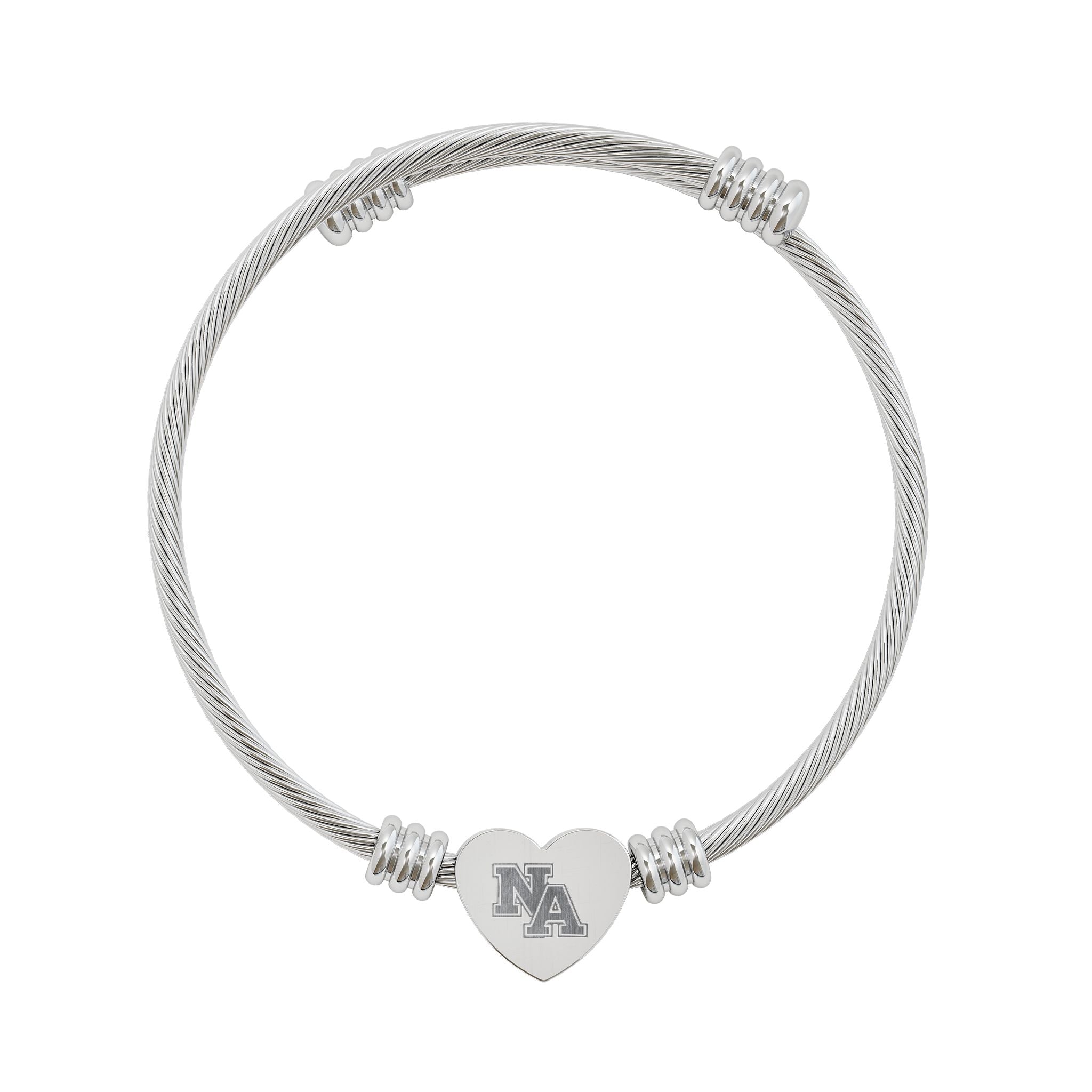 New Albany Classic Logo Heart Engraved Cuff Bracelet