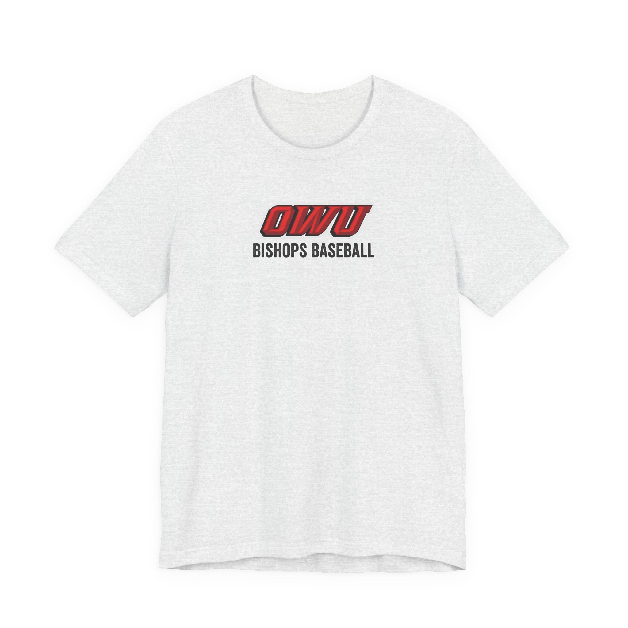 Adult Unisex Classic OWU Bishops Baseball Graphic Short Sleeve Soft Tee