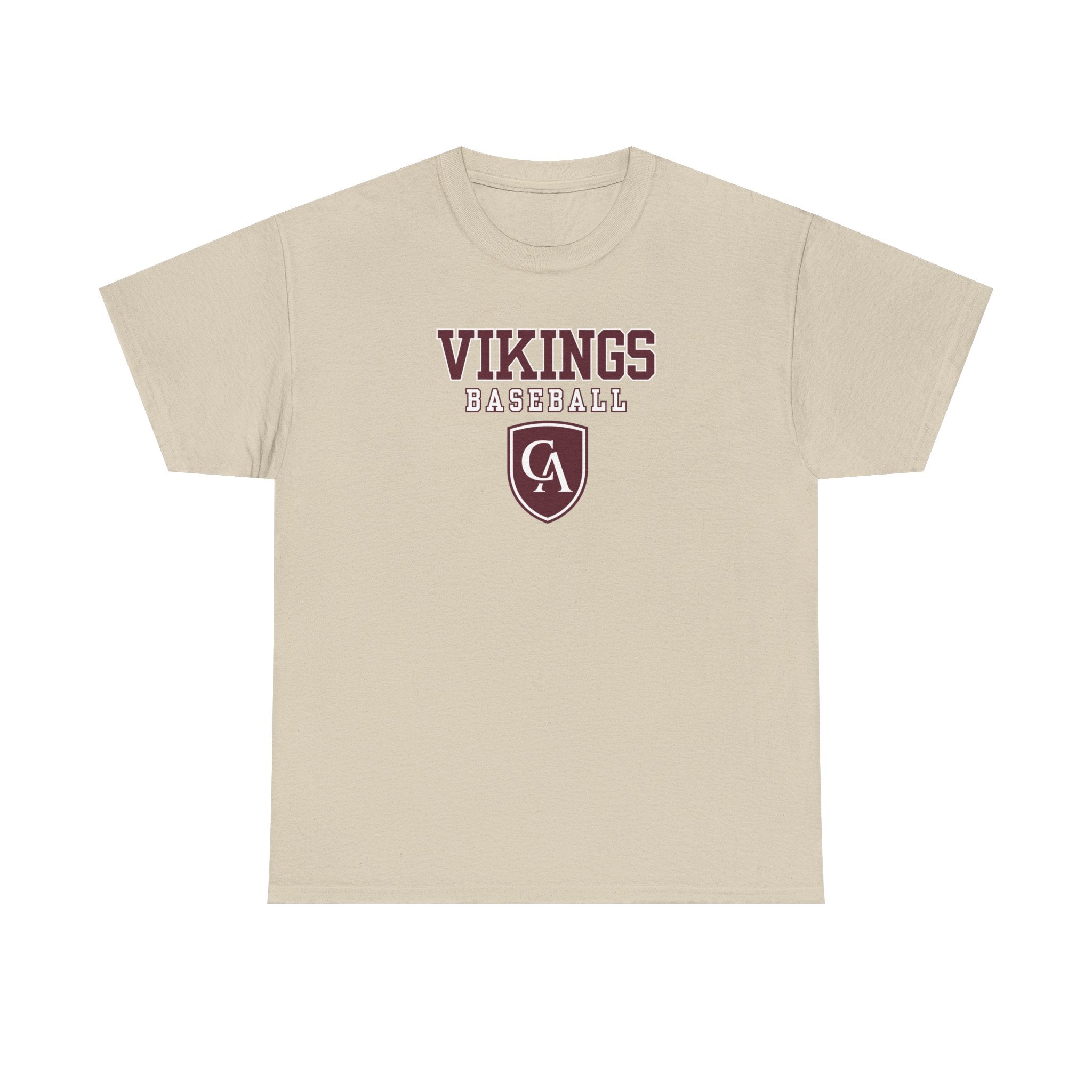 Adult Unisex Columbus Academy Vikings Baseball Graphic Short Sleeve Gildan Heavy Tee