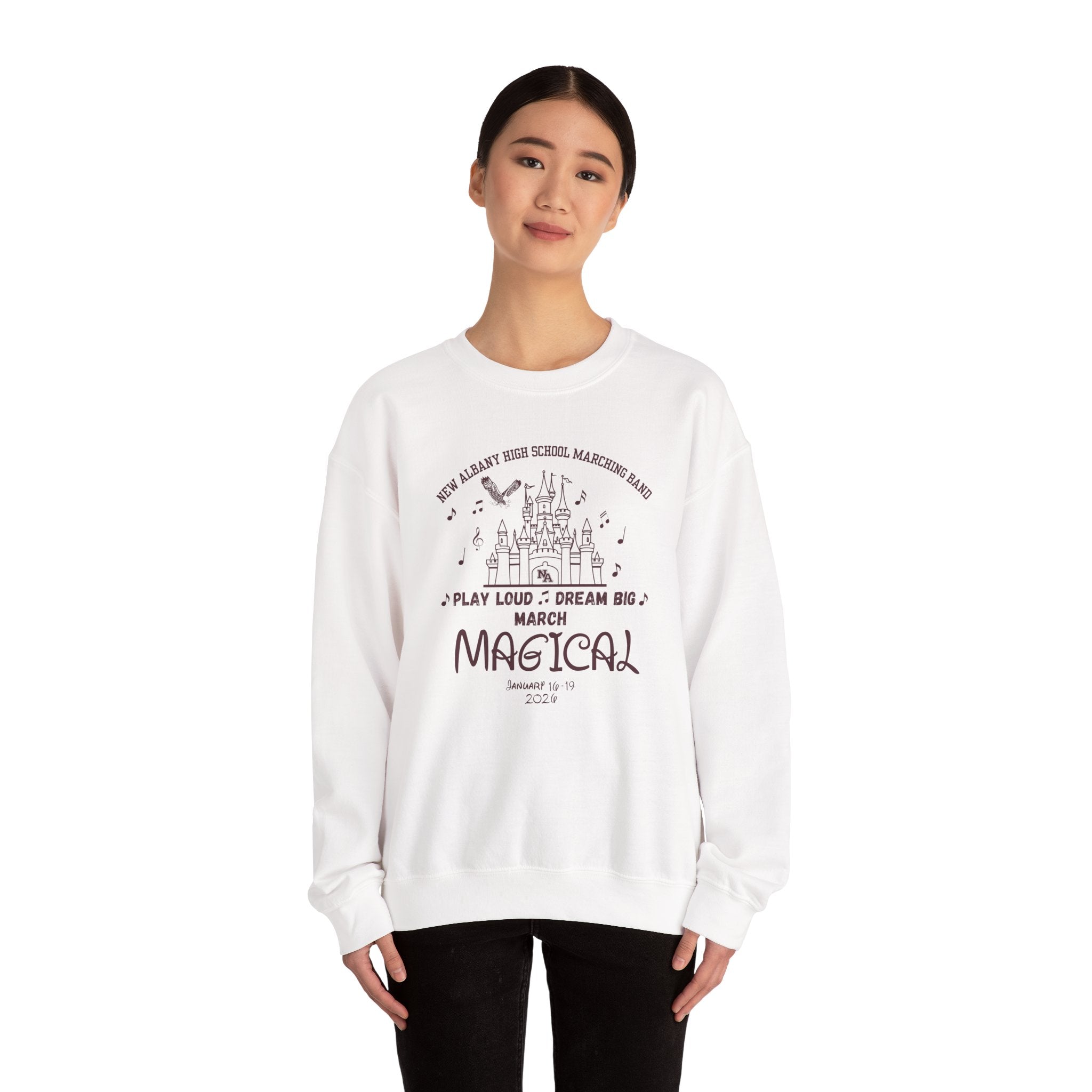 Adult Unisex NAHS Marching Band March Magical Graphic Sweatshirt