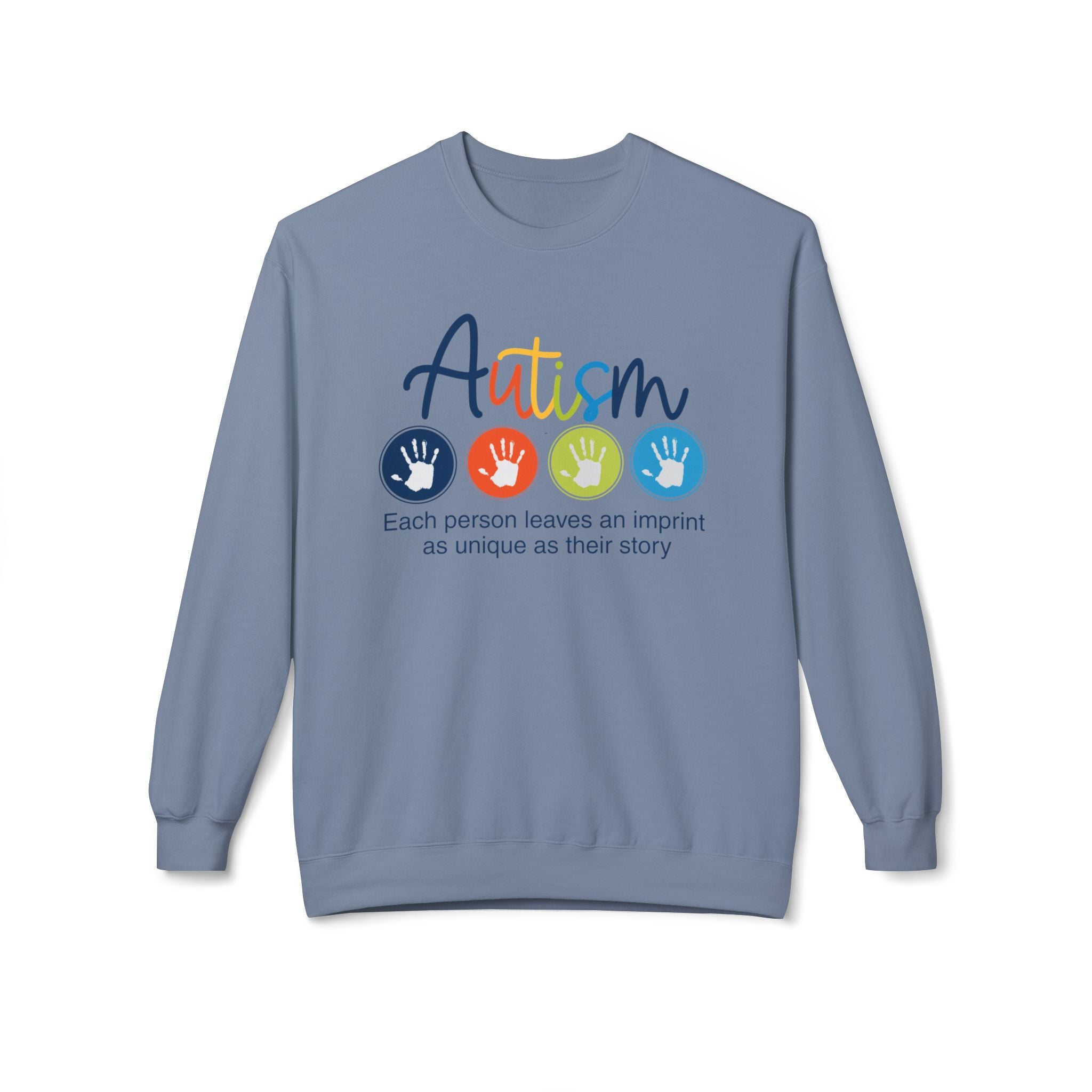 Adult Unisex Autism Imprint Graphic Soft Style Sweatshirt
