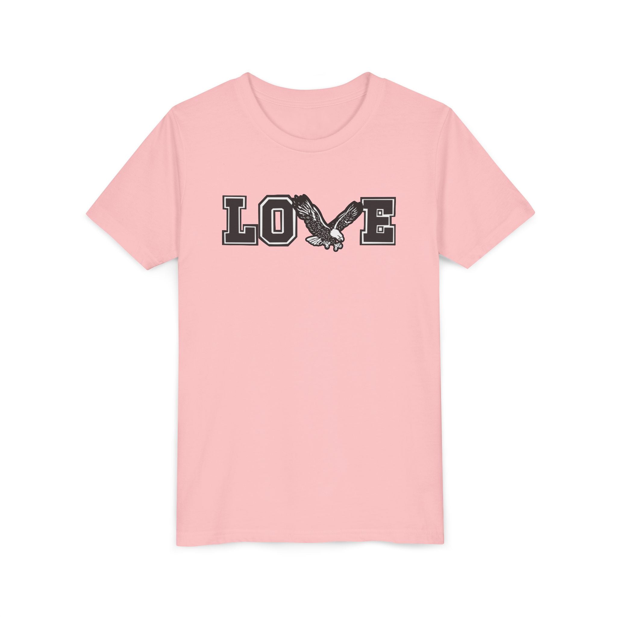 Youth Eagles Love Graphic Short Sleeve Soft Tee