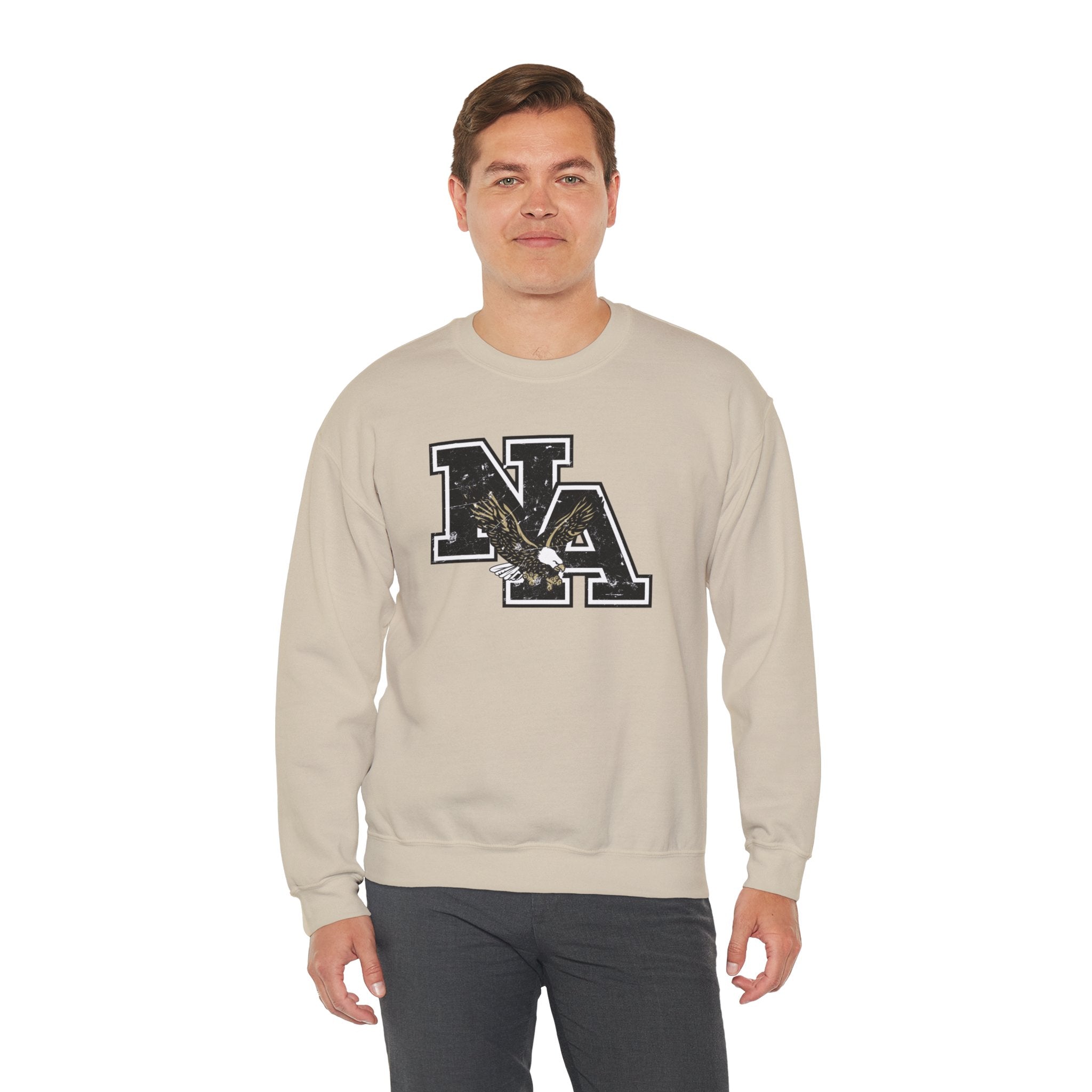 Adult Unisex Vintage Distressed Black Logo Graphic Sweatshirt